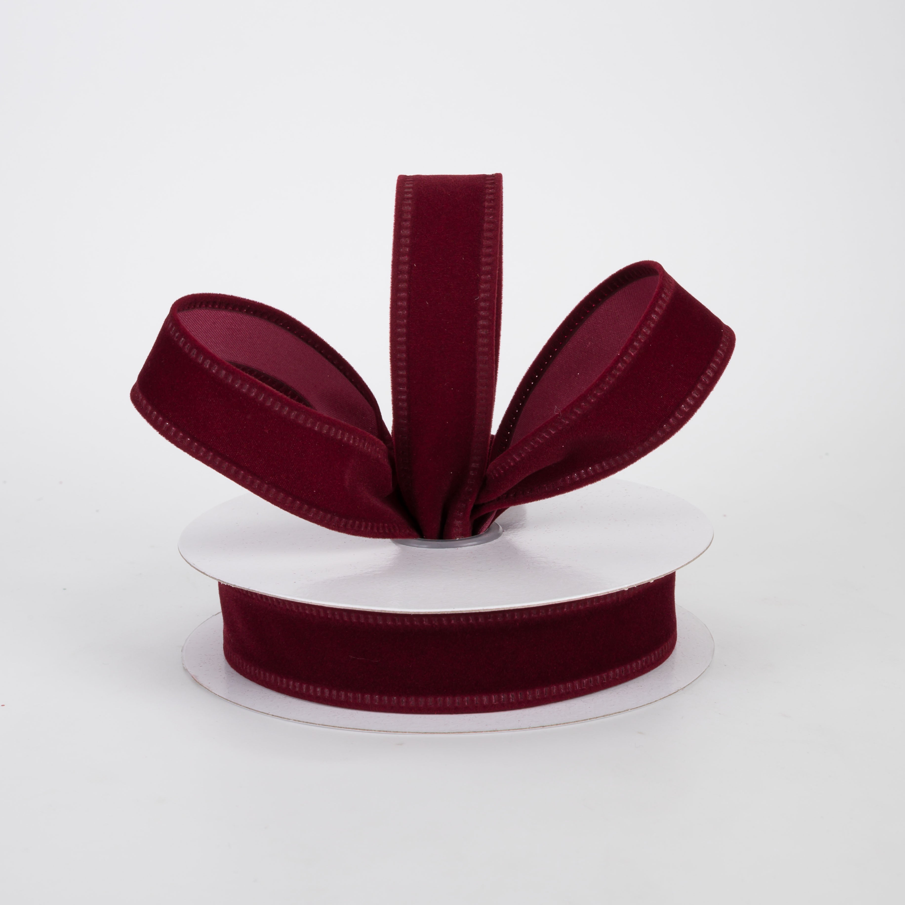 7/8" Value Velvet Ribbon: Burgundy Red (10 Yards)