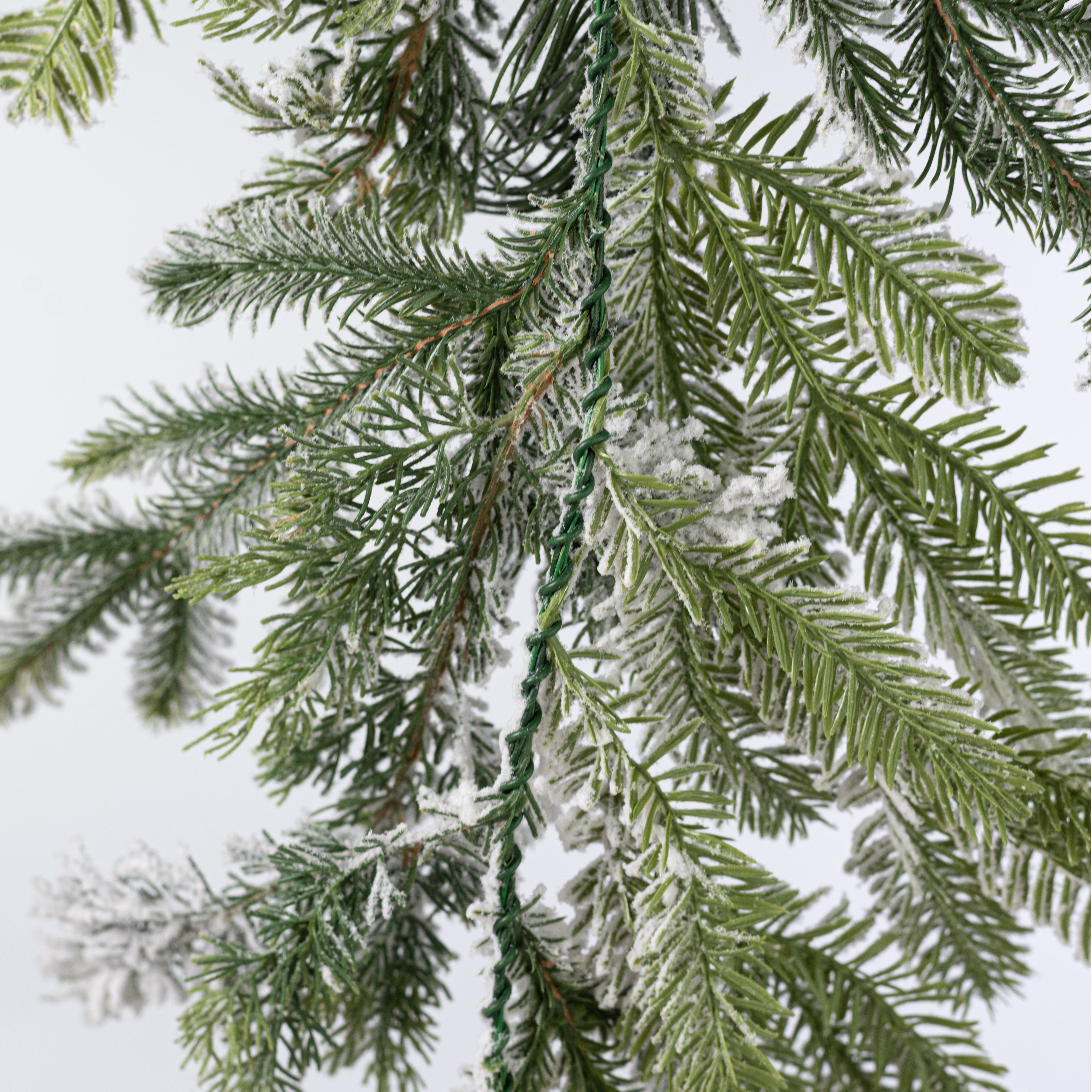 72" Mixed Swiss Pine Garland: Flocked Evergreen (48 Tips)
