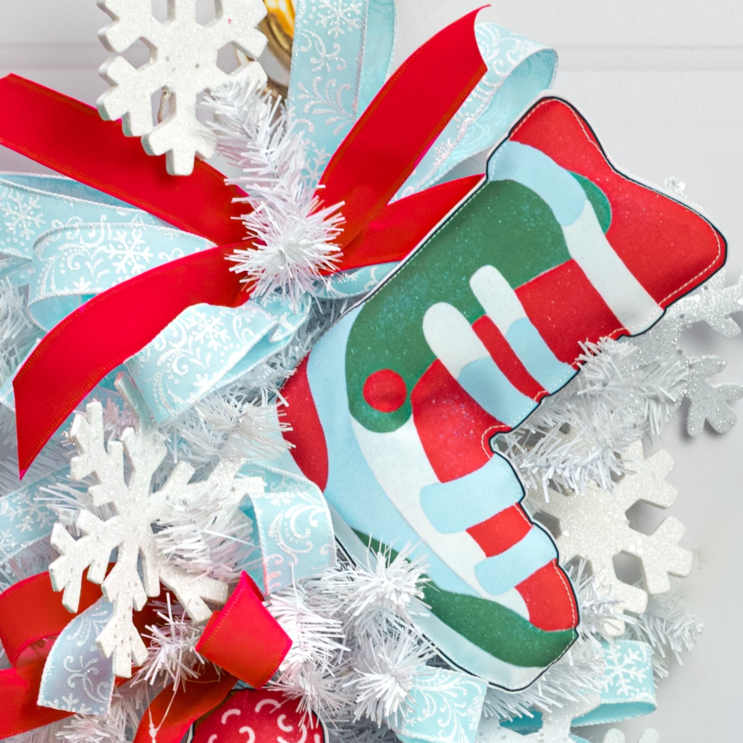 10" Fabric Ski Boot Ornament