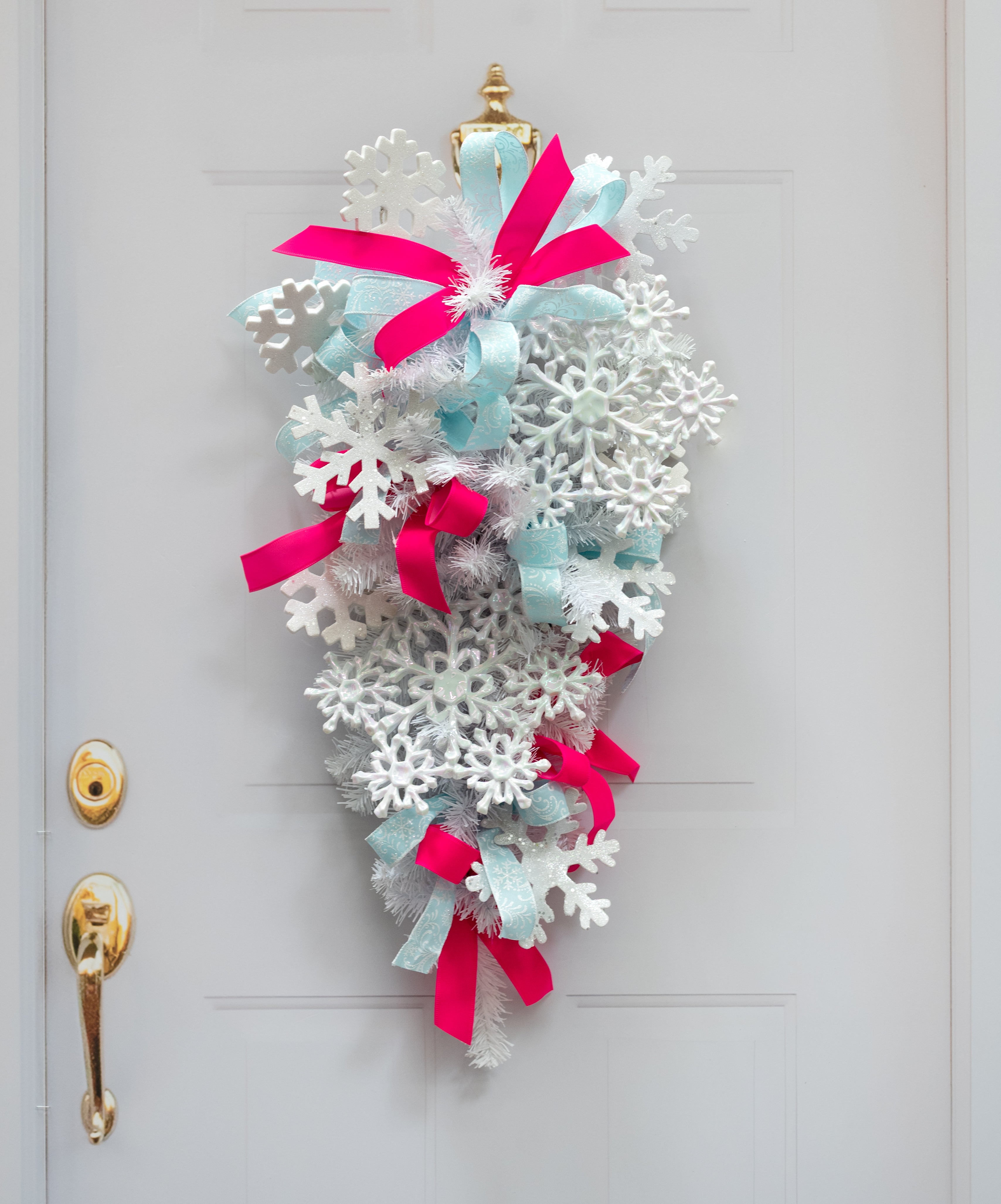 11" Iridescent Snowflake Ornament: White