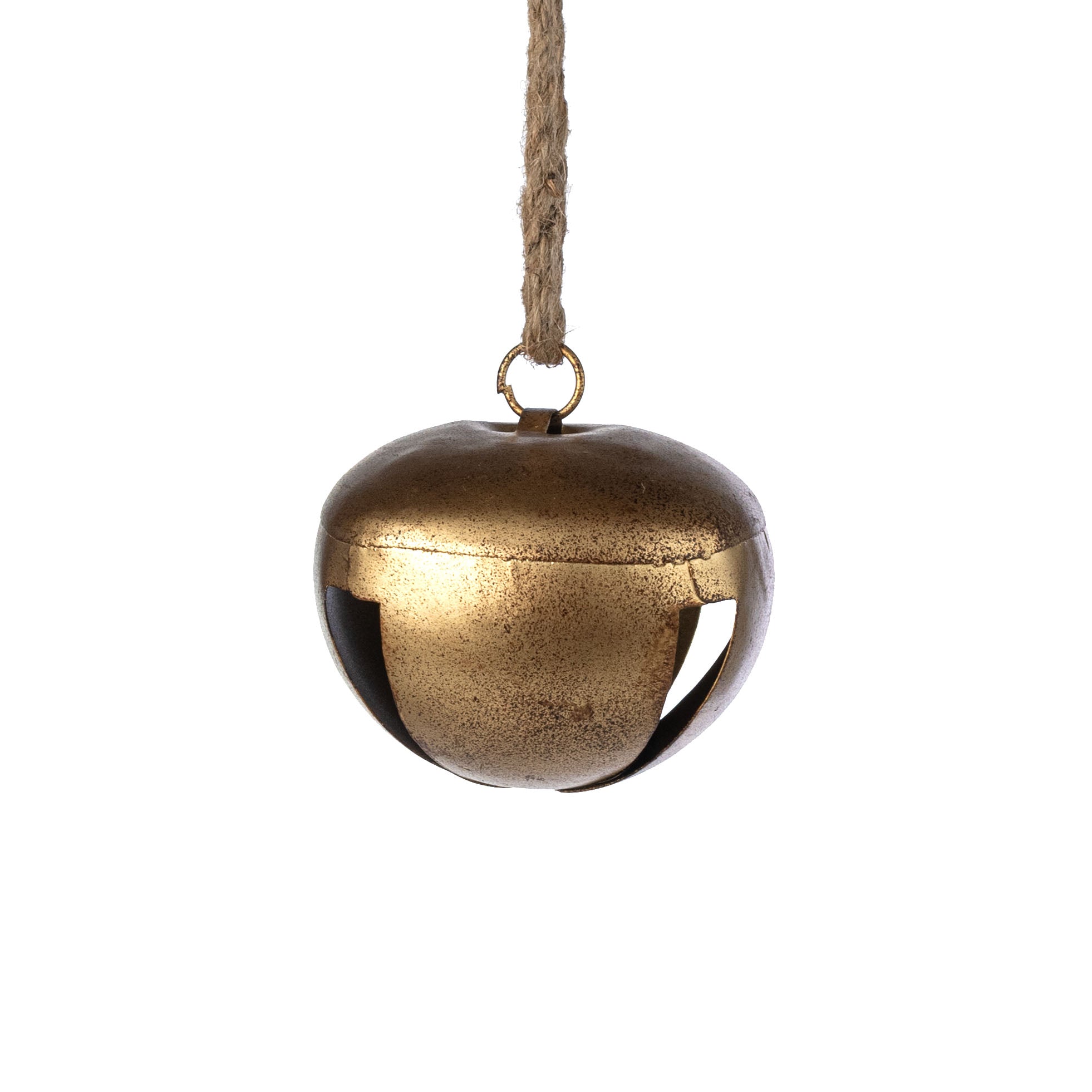 4" Sleigh Bell Ornament: Antique Gold