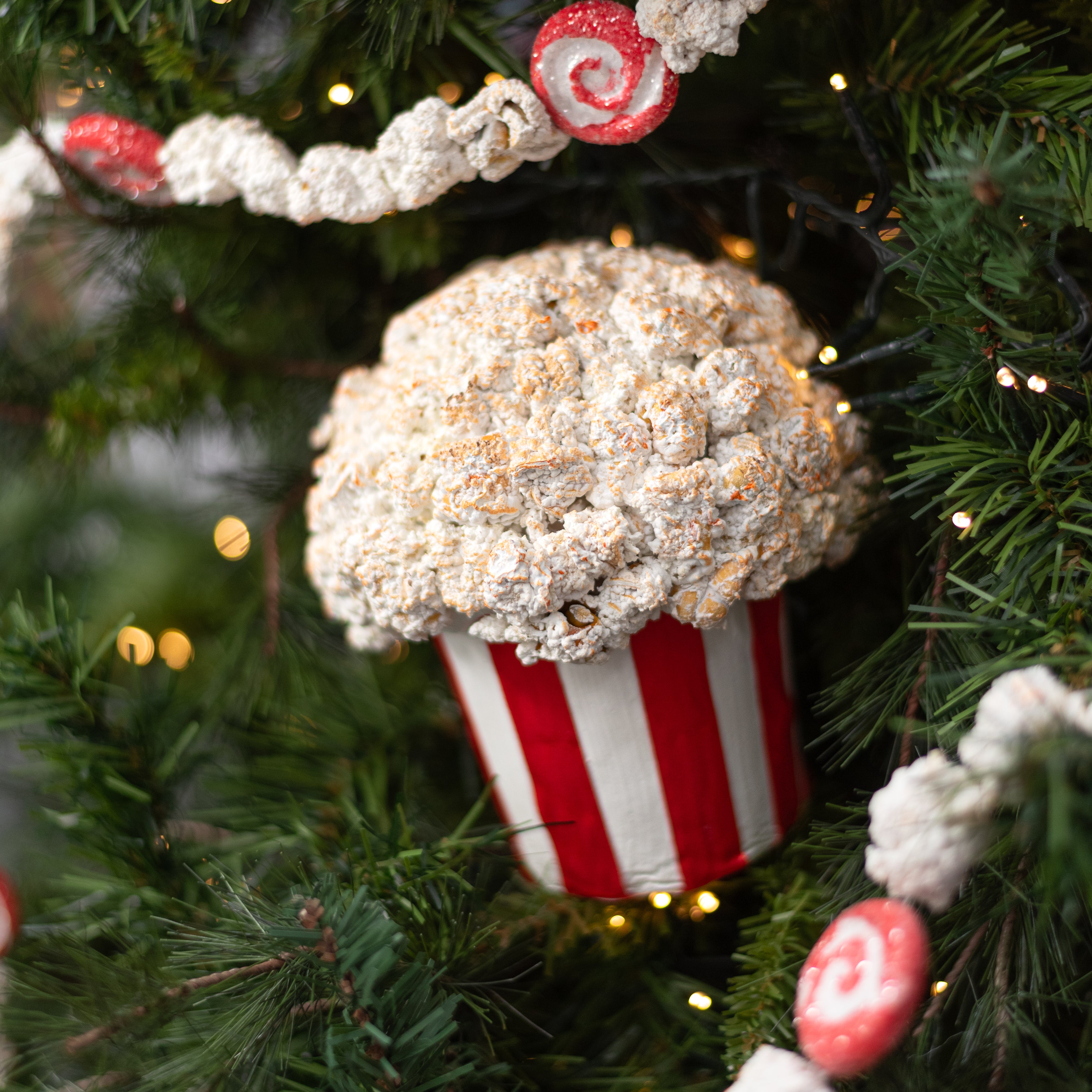 7" Popcorn Bucket Ornament Decor