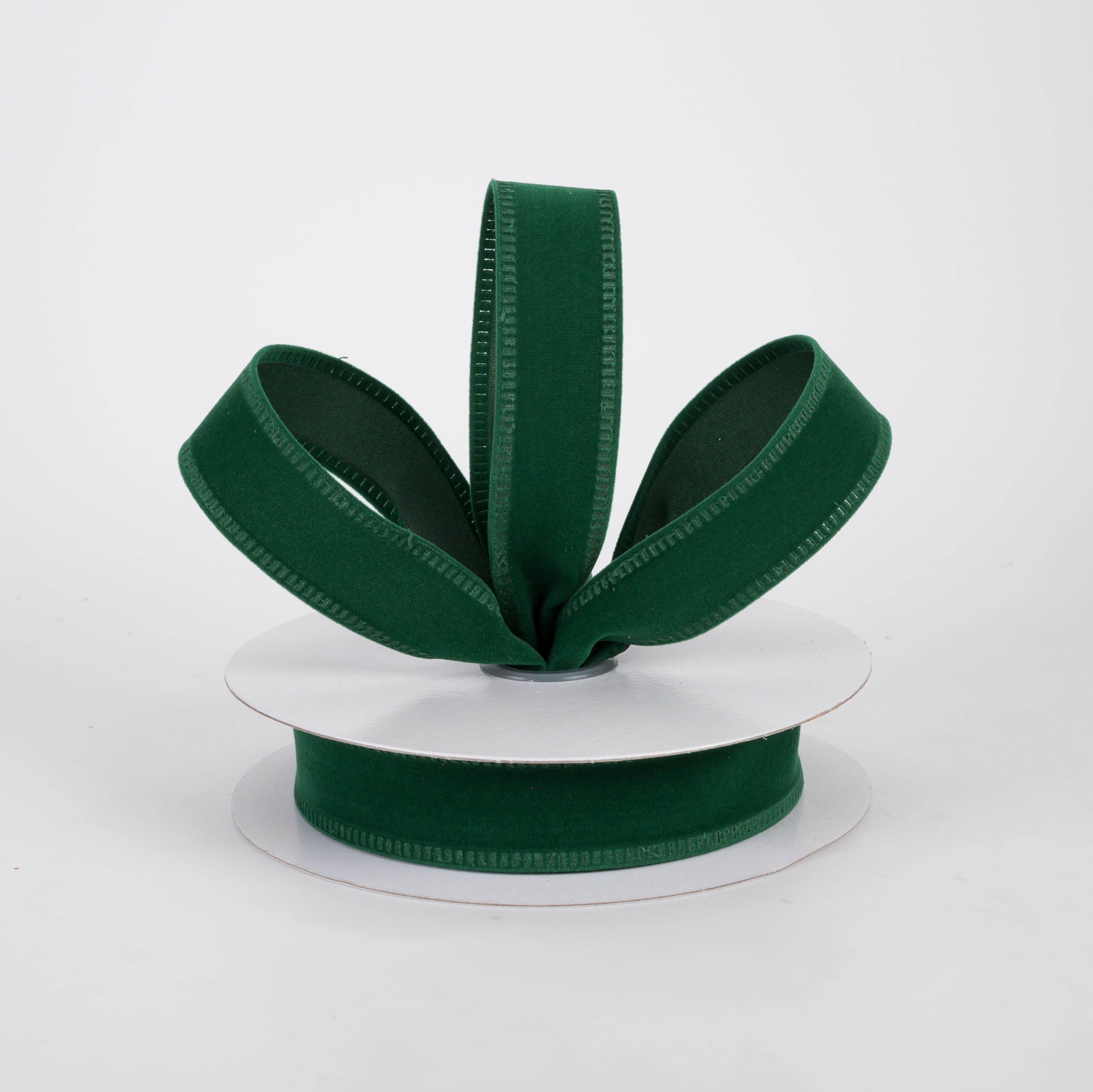 7/8" Value Velvet Ribbon: Emerald Green (10 Yards)