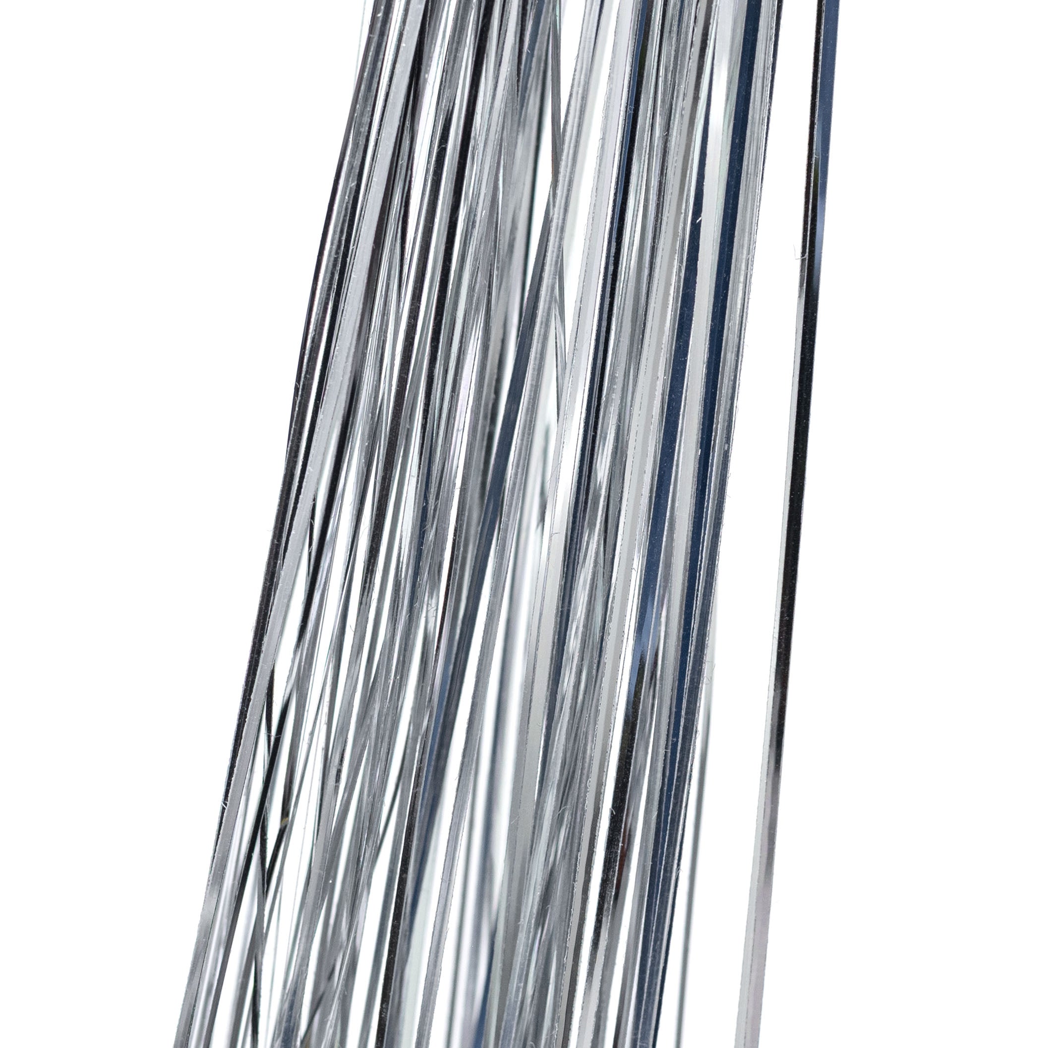 32" Hanging Tinsel Spray: Metallic Silver