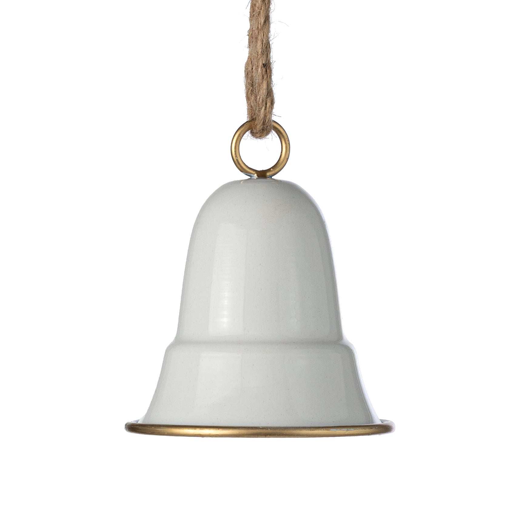 5.5" Liberty Bell Ornament: Glossy White & Gold