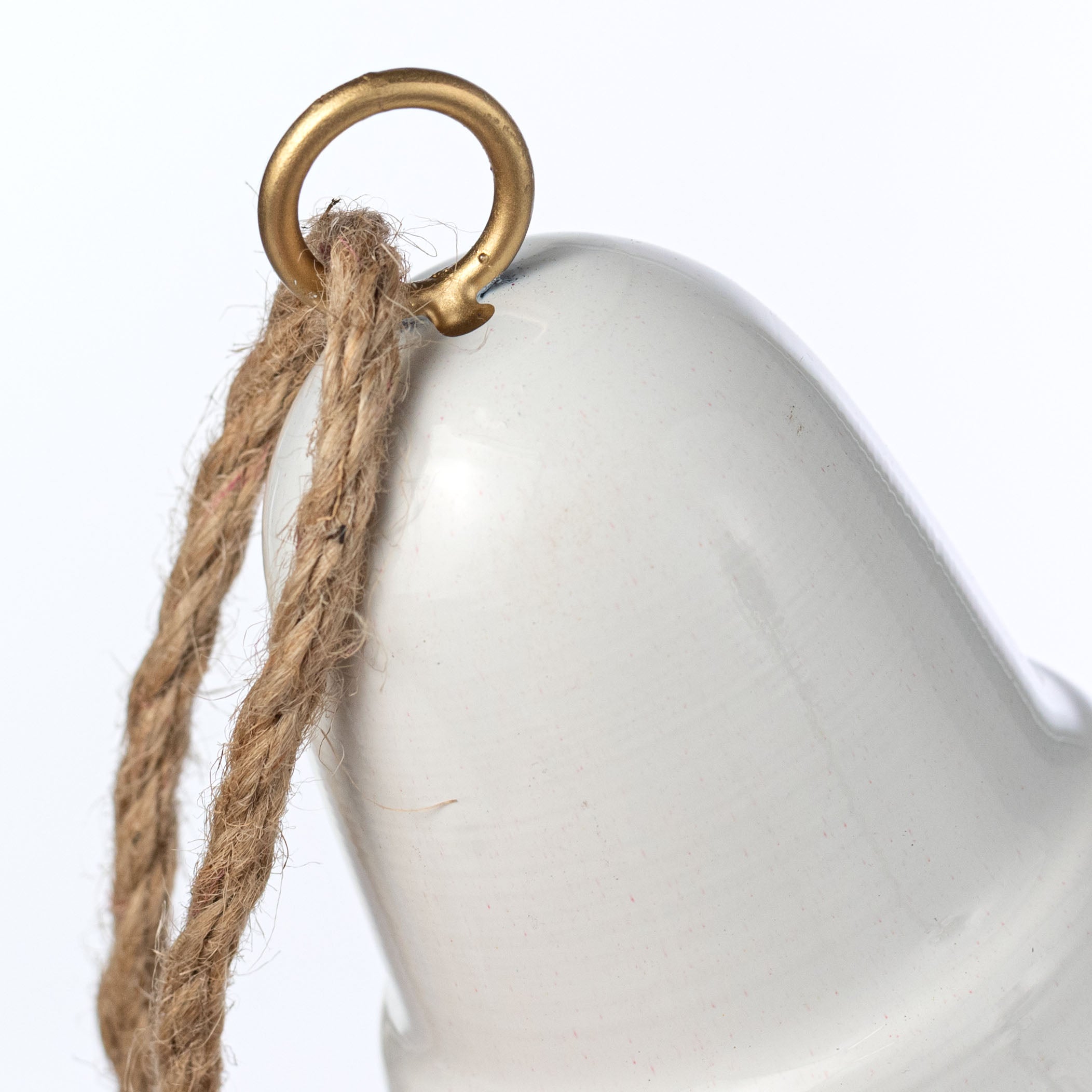 5.5" Liberty Bell Ornament: Glossy White & Gold