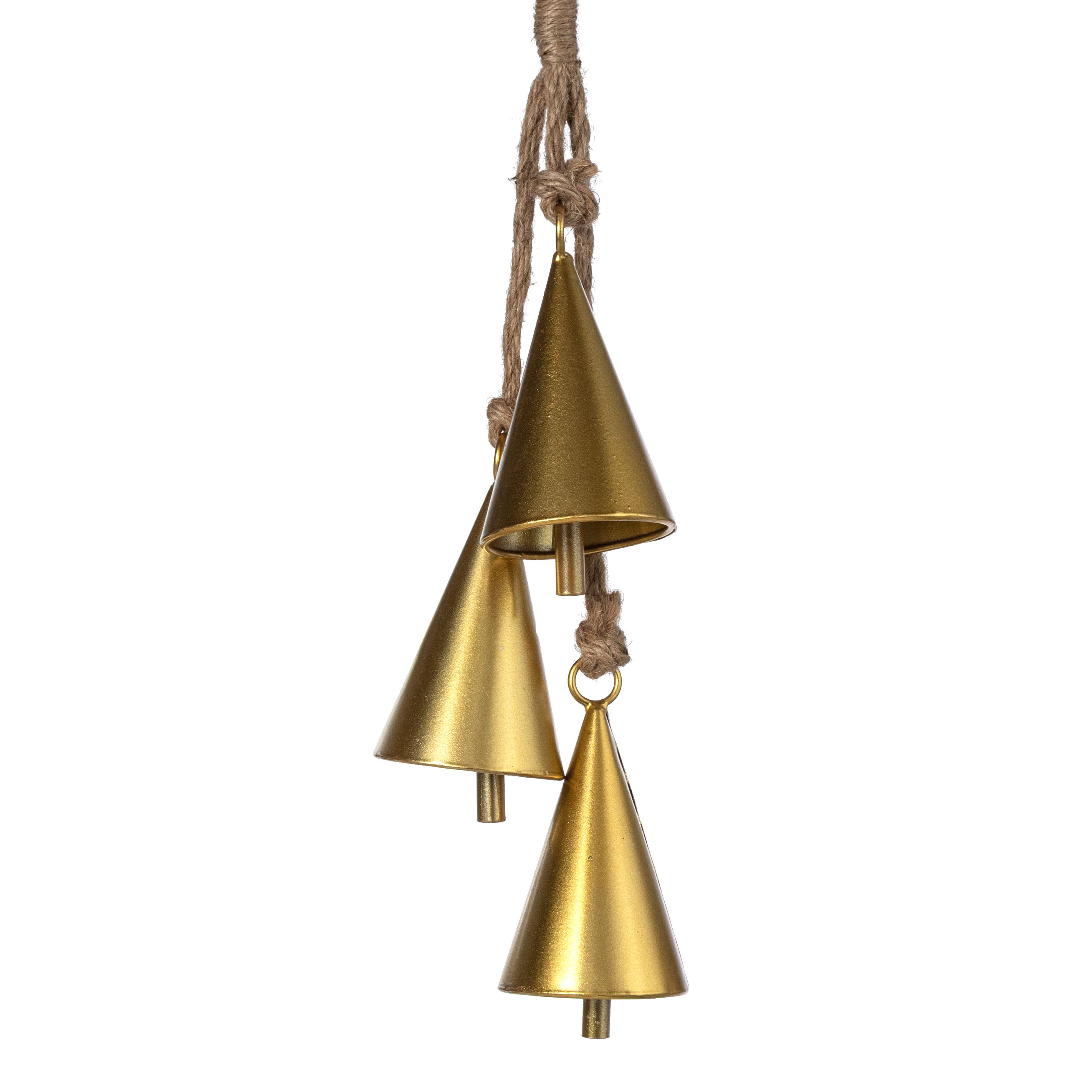 16" Hanging Agogo Bell Cluster: Shiny Gold