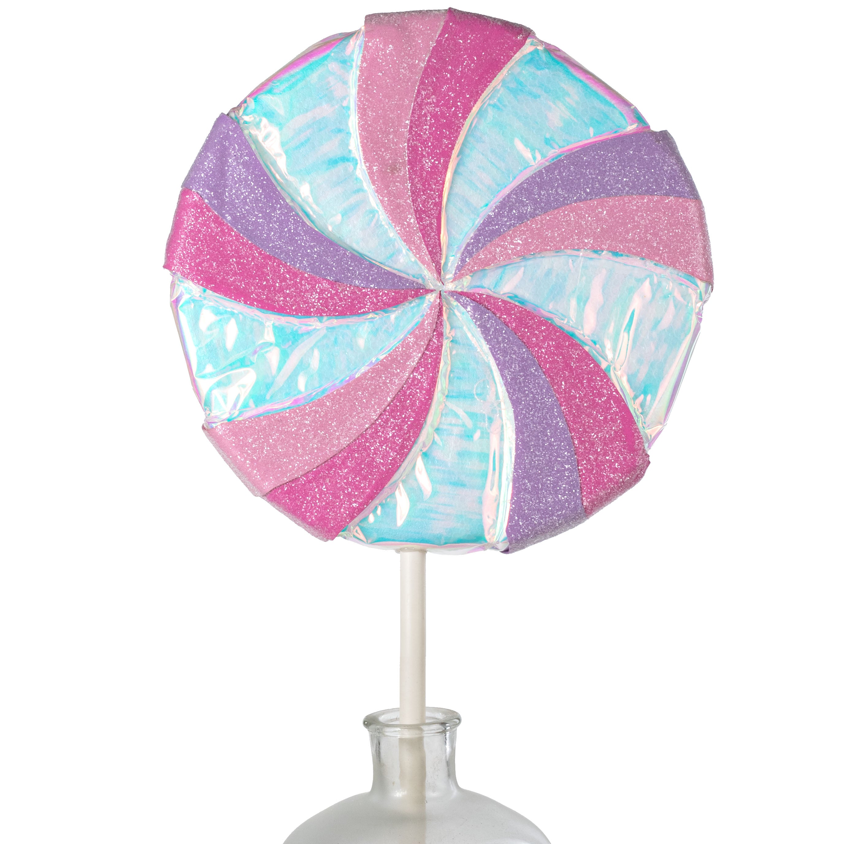 13" x 33" Iridescent Lollipop Pick: Pink & Purple