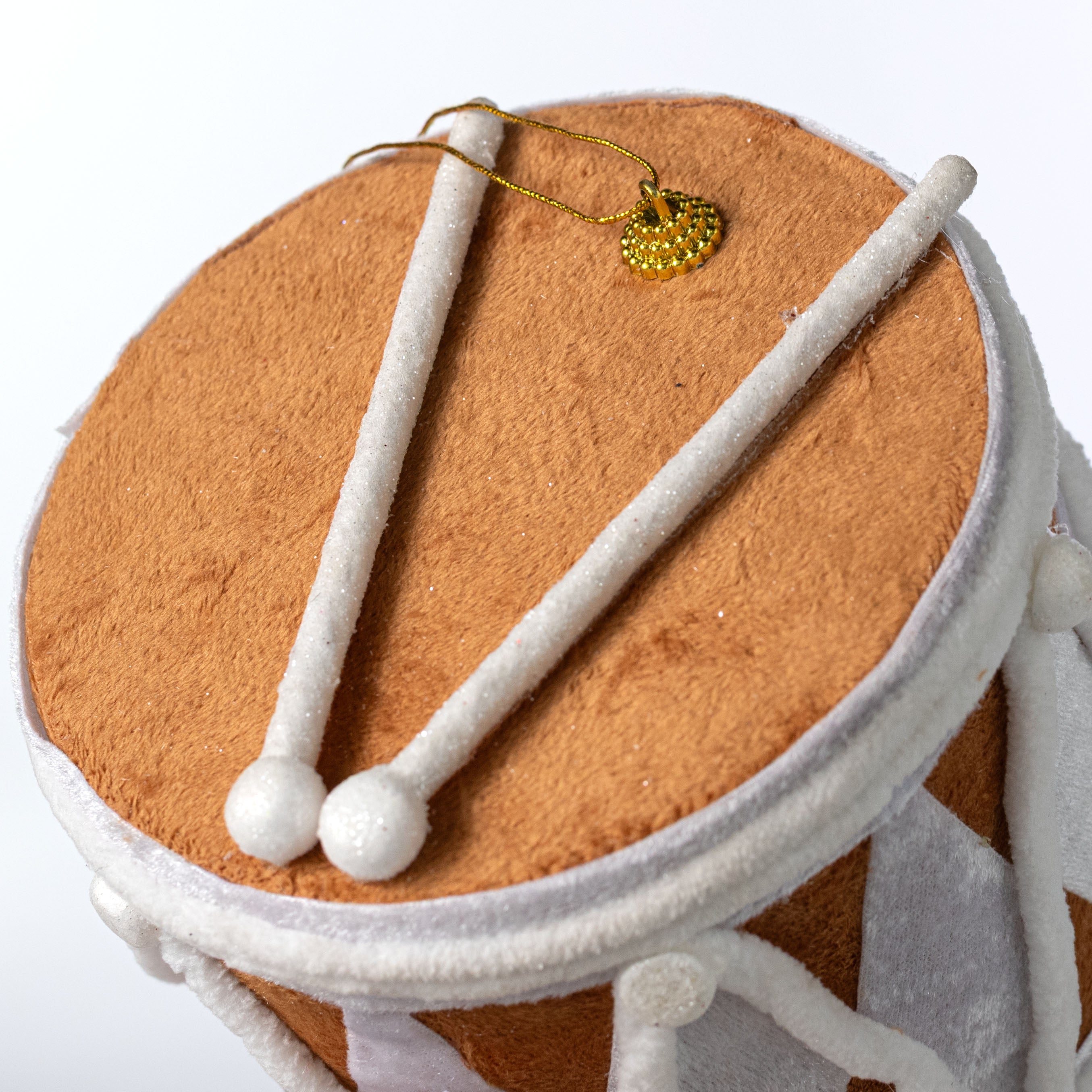 6.5" Gingerbread Nutcracker Drum Ornament