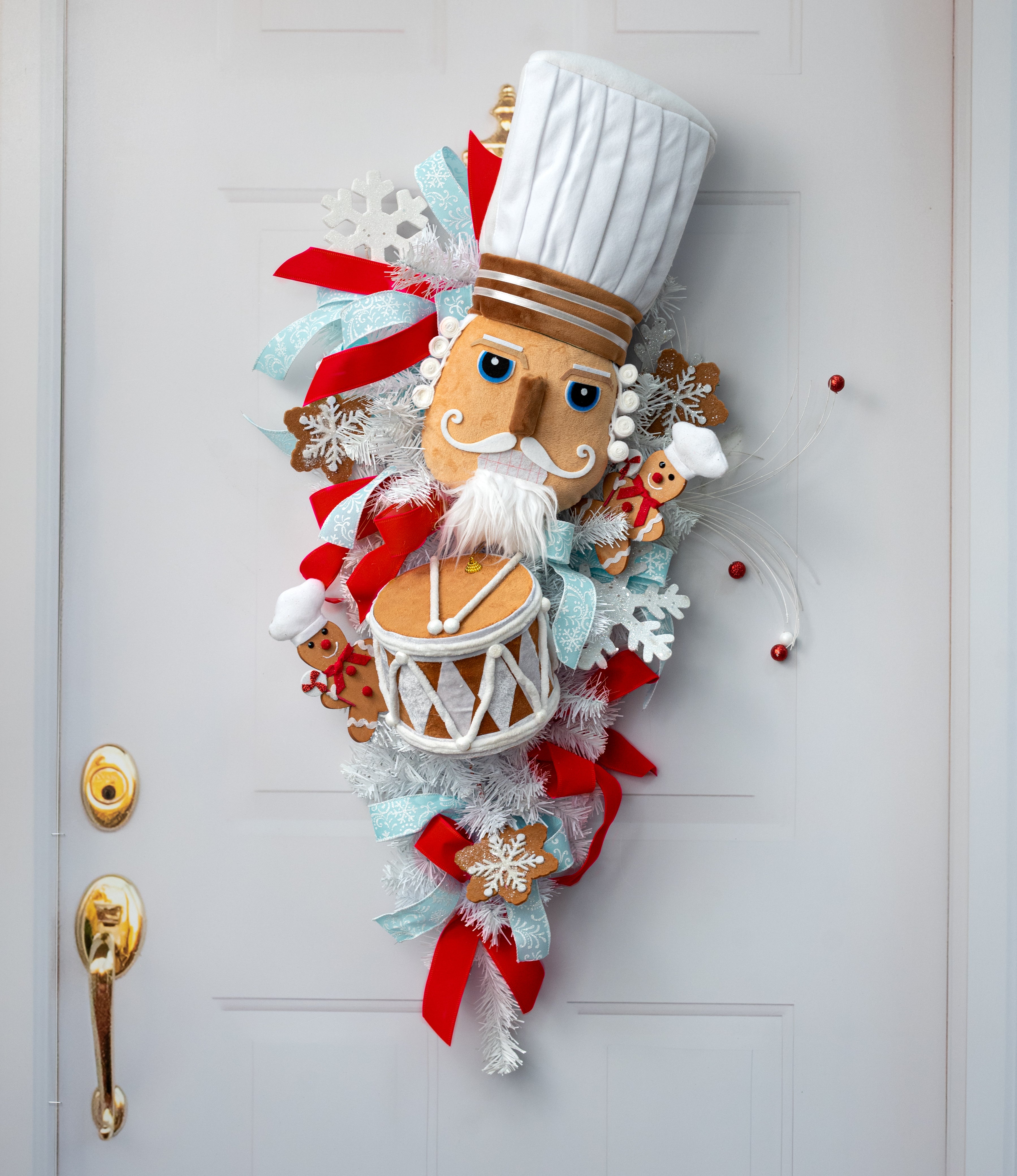 6.5" Gingerbread Nutcracker Drum Ornament