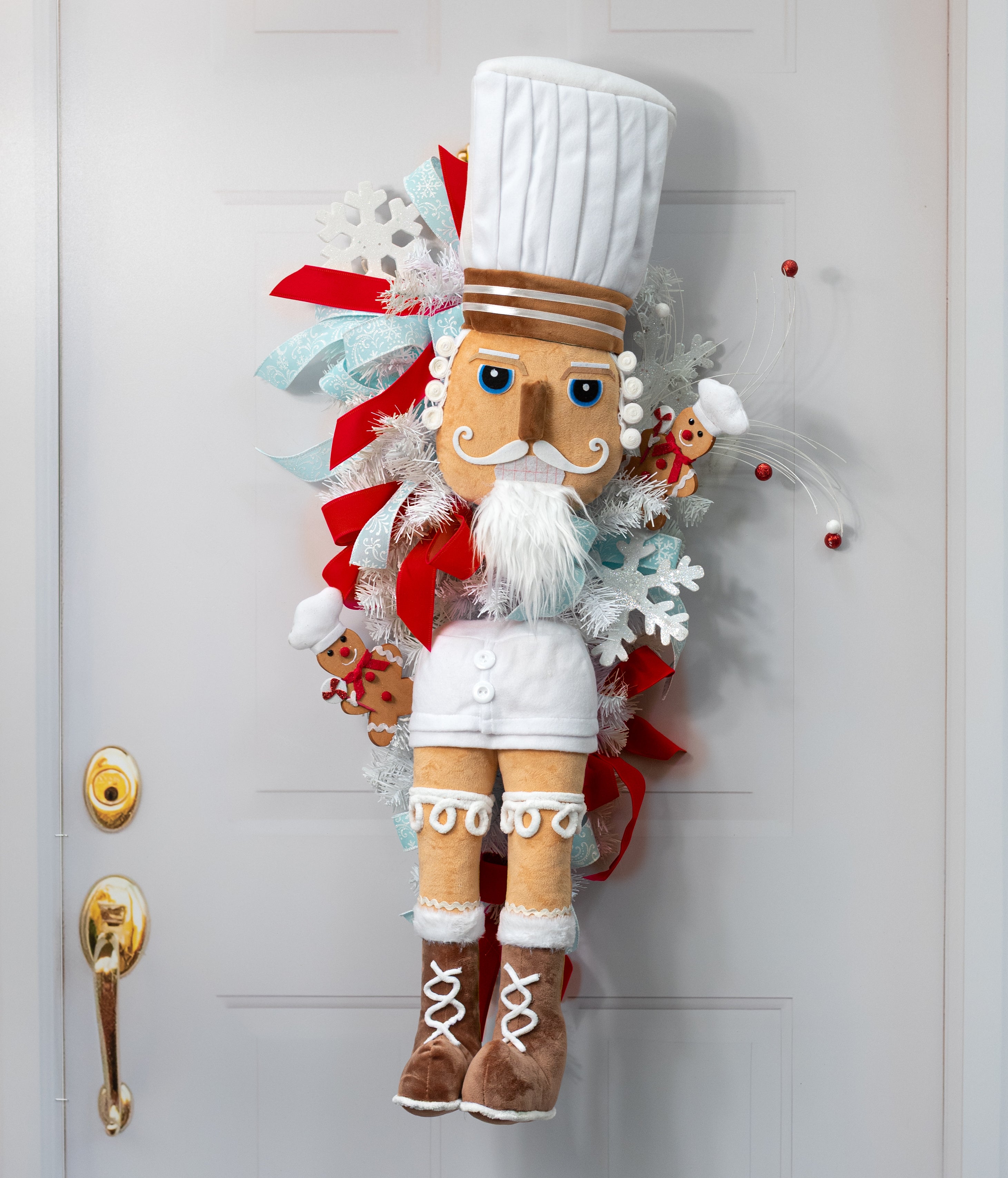 18" Plush Gingerbread Nutcracker Chef Leg