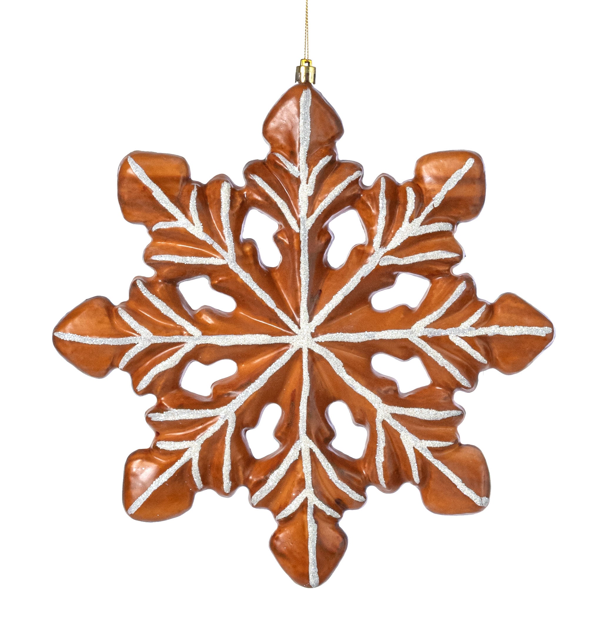 10" Gingerbread Snowflake Cookie Ornament