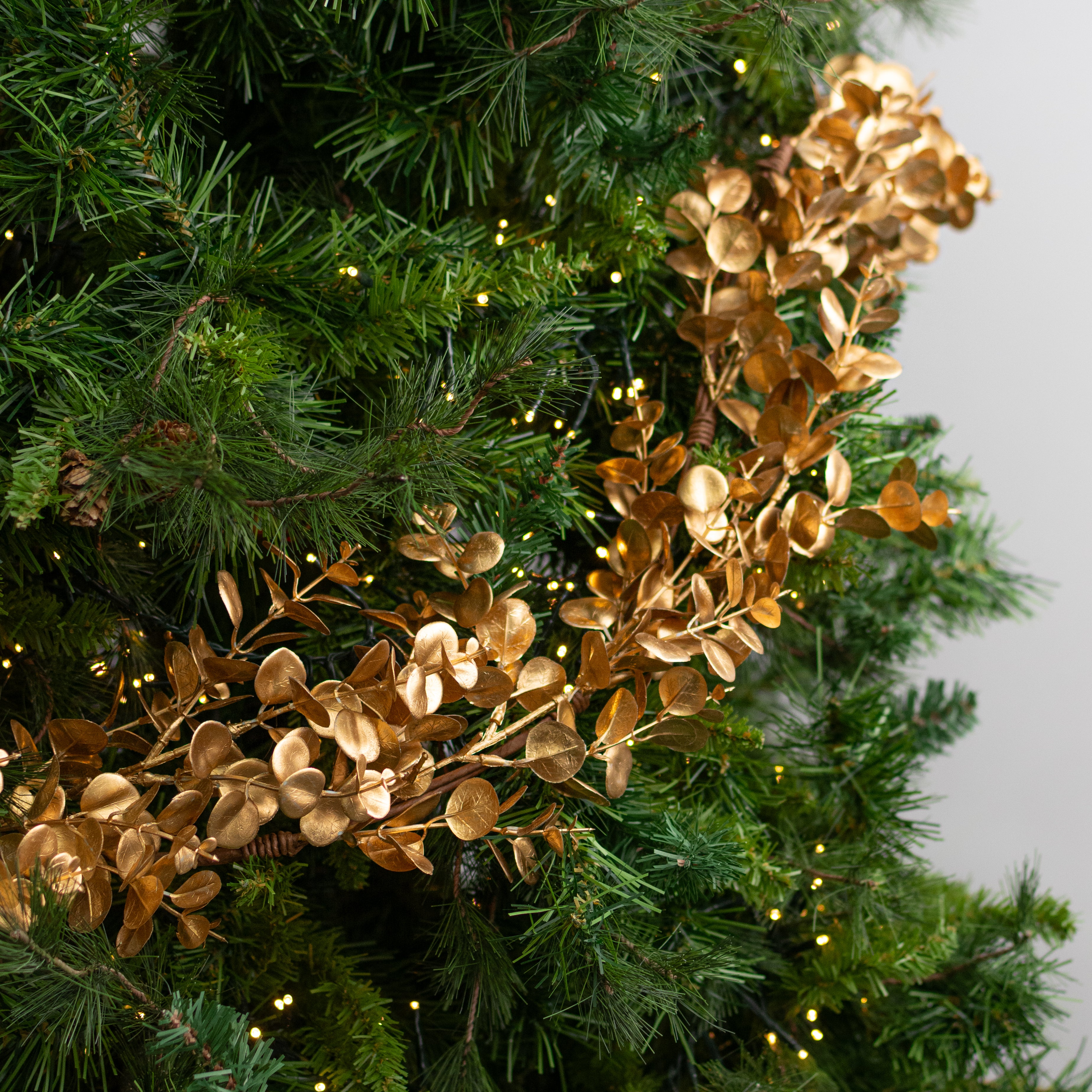 4' Eucalyptus Garland: Matte Metallic Gold