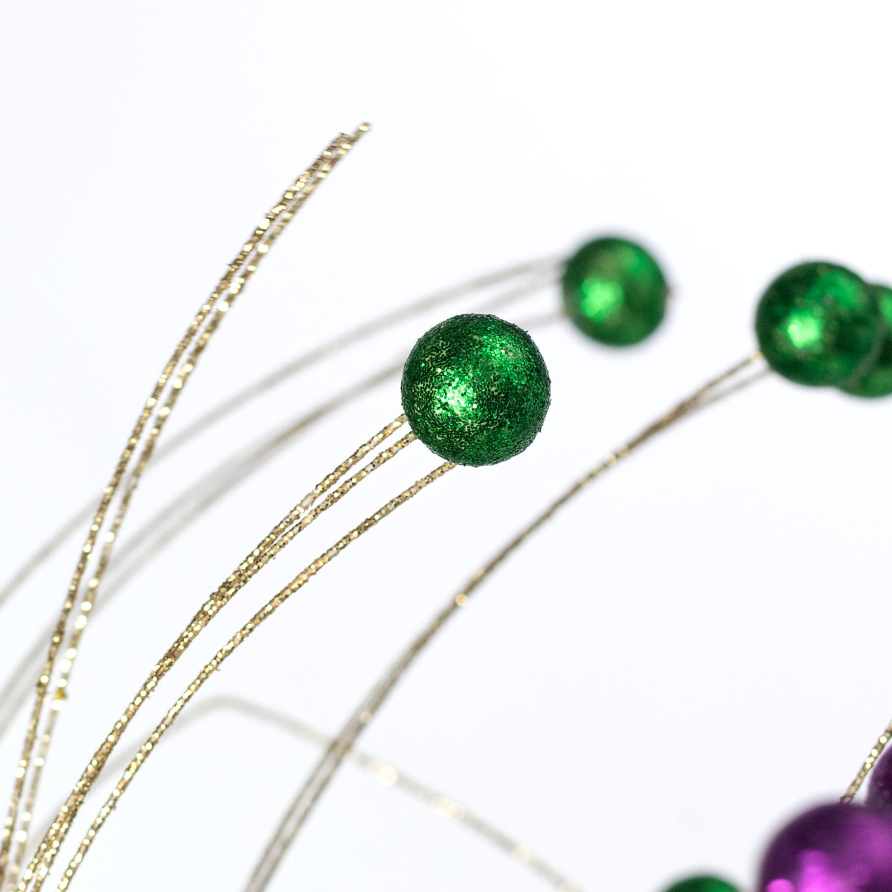 36" Balls & Curls Spray: Mardi Gras
