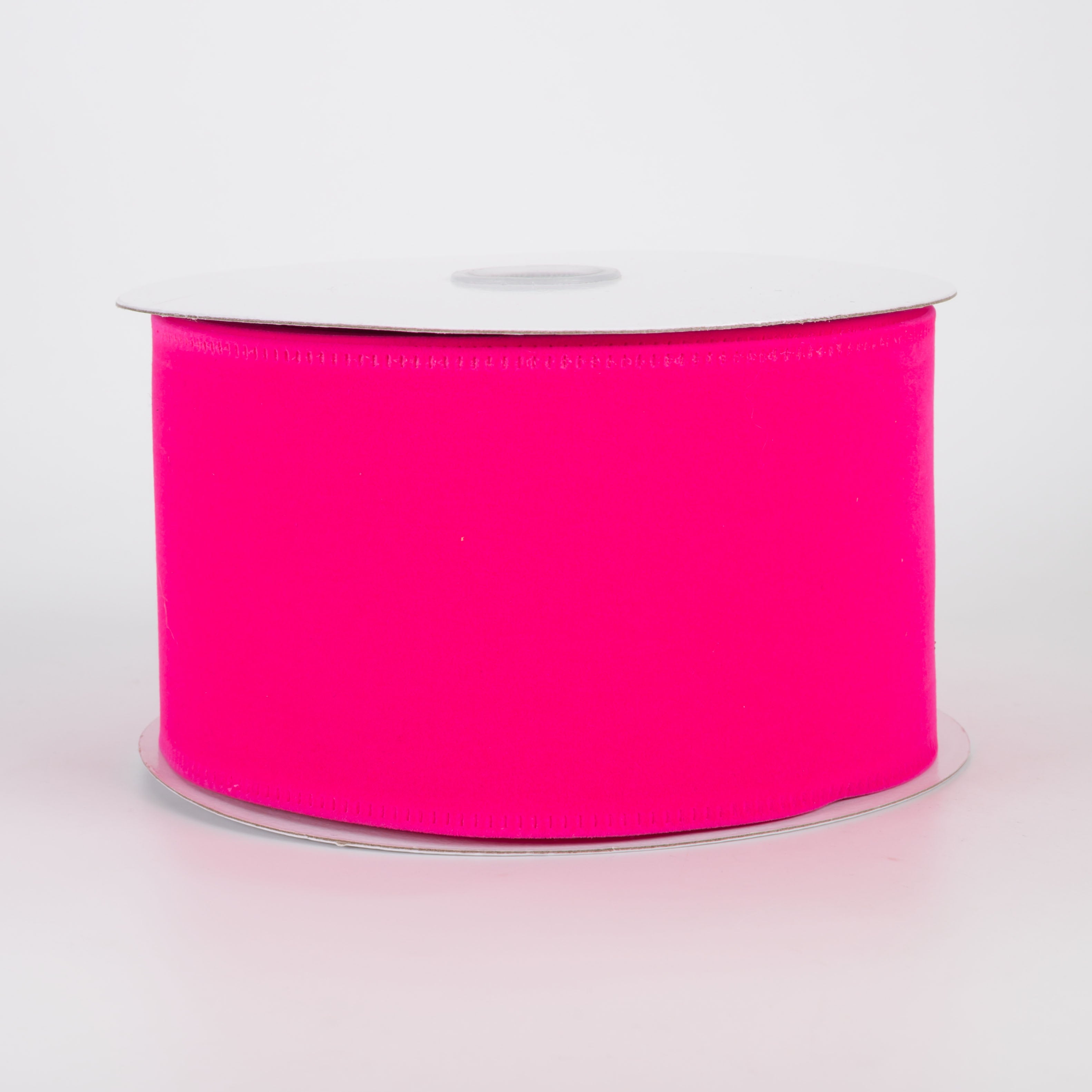 2.5" Value Velvet Ribbon: Neon Hot Pink (10 Yards)