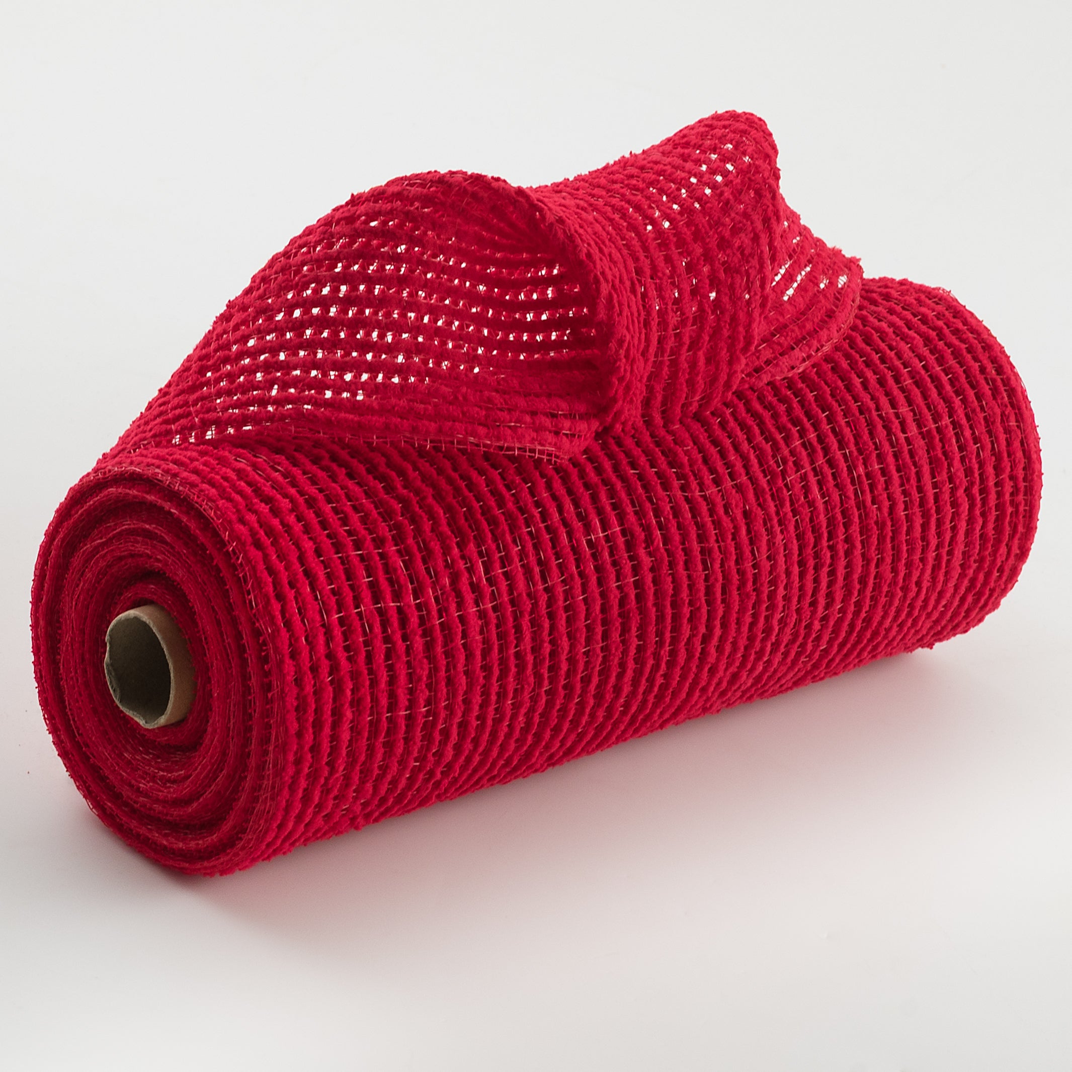 10" All Snow Fuzz Mesh: Red (10 Yards)