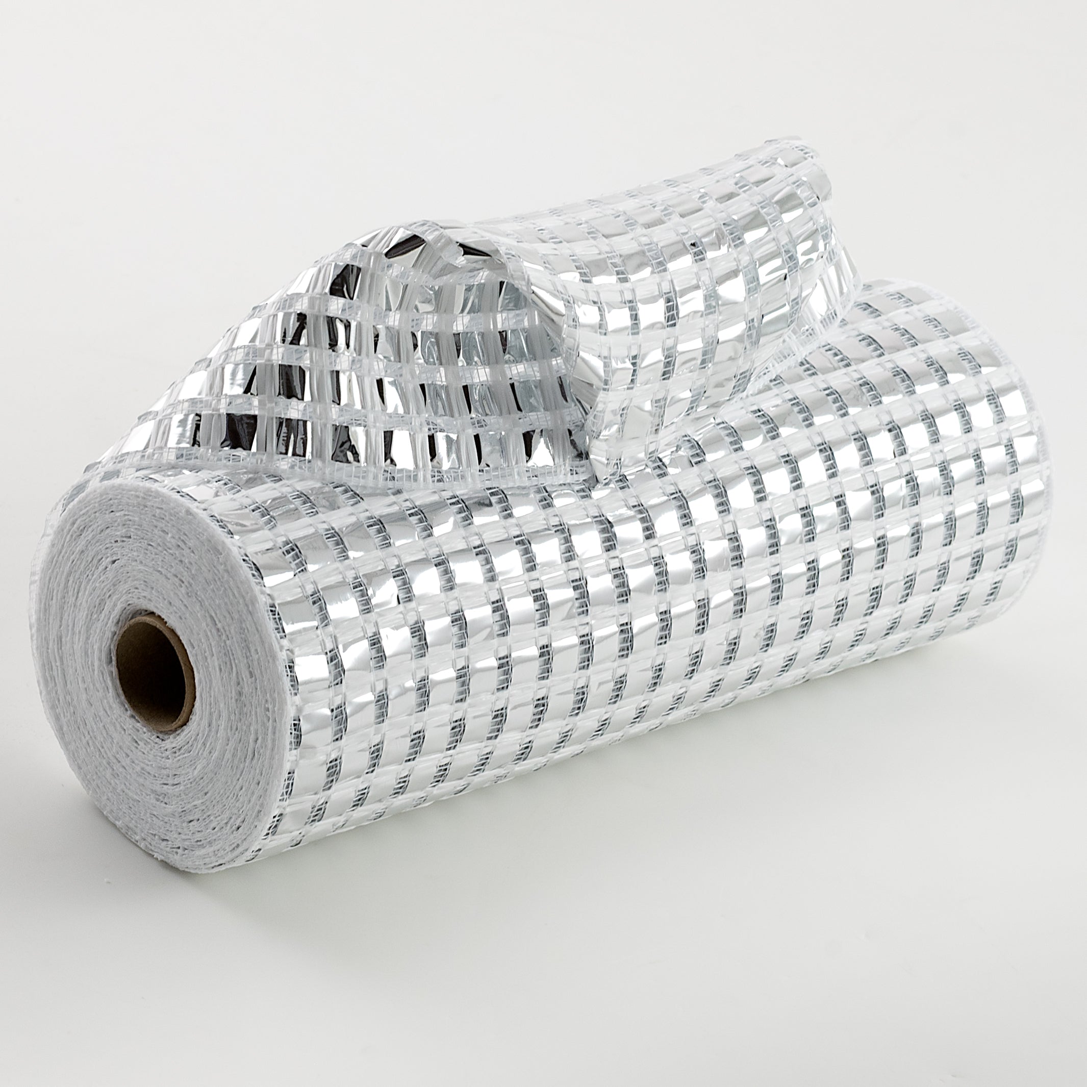 10" XL Wide Foil Metallic Mesh: Silver