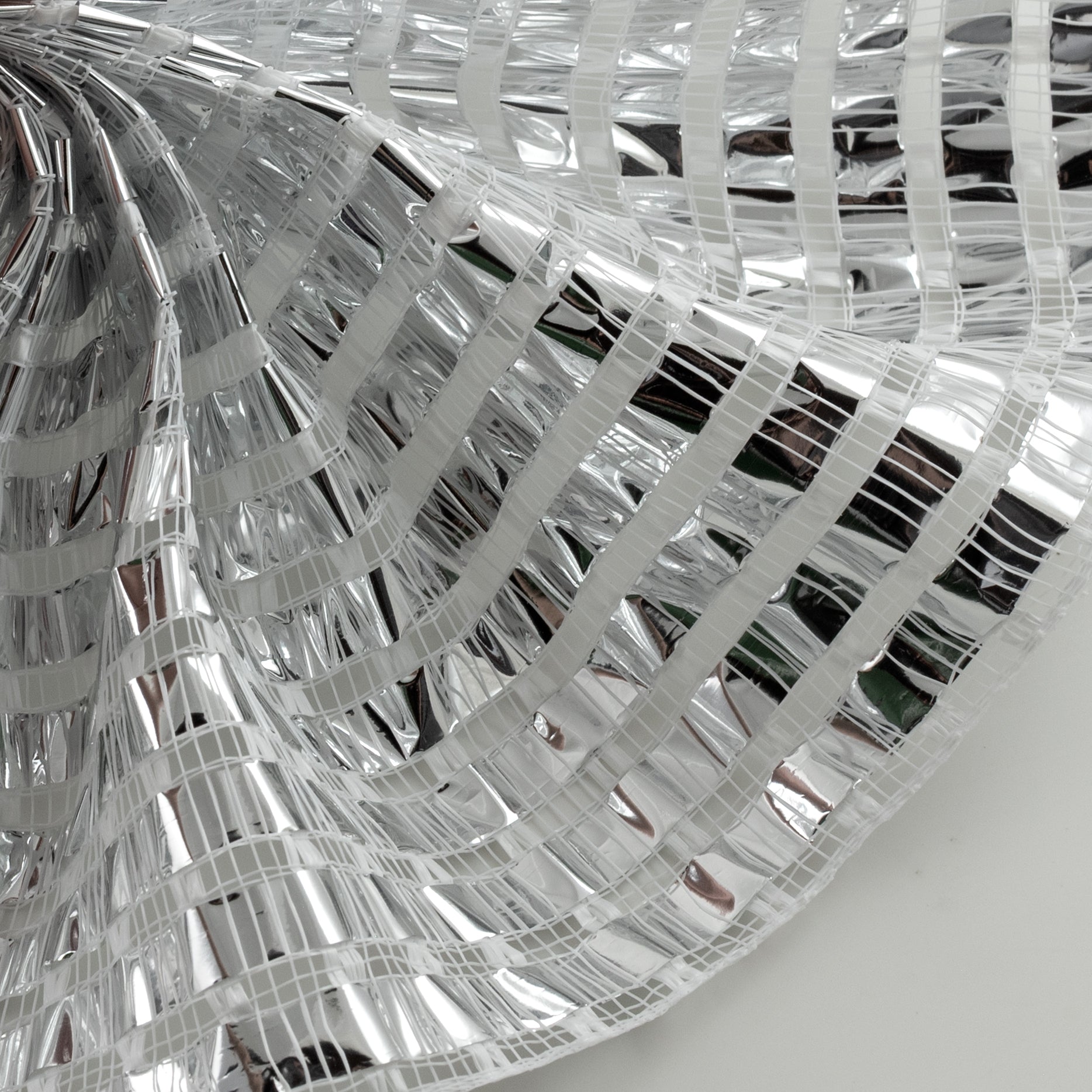 10" XL Wide Foil Metallic Mesh: Silver