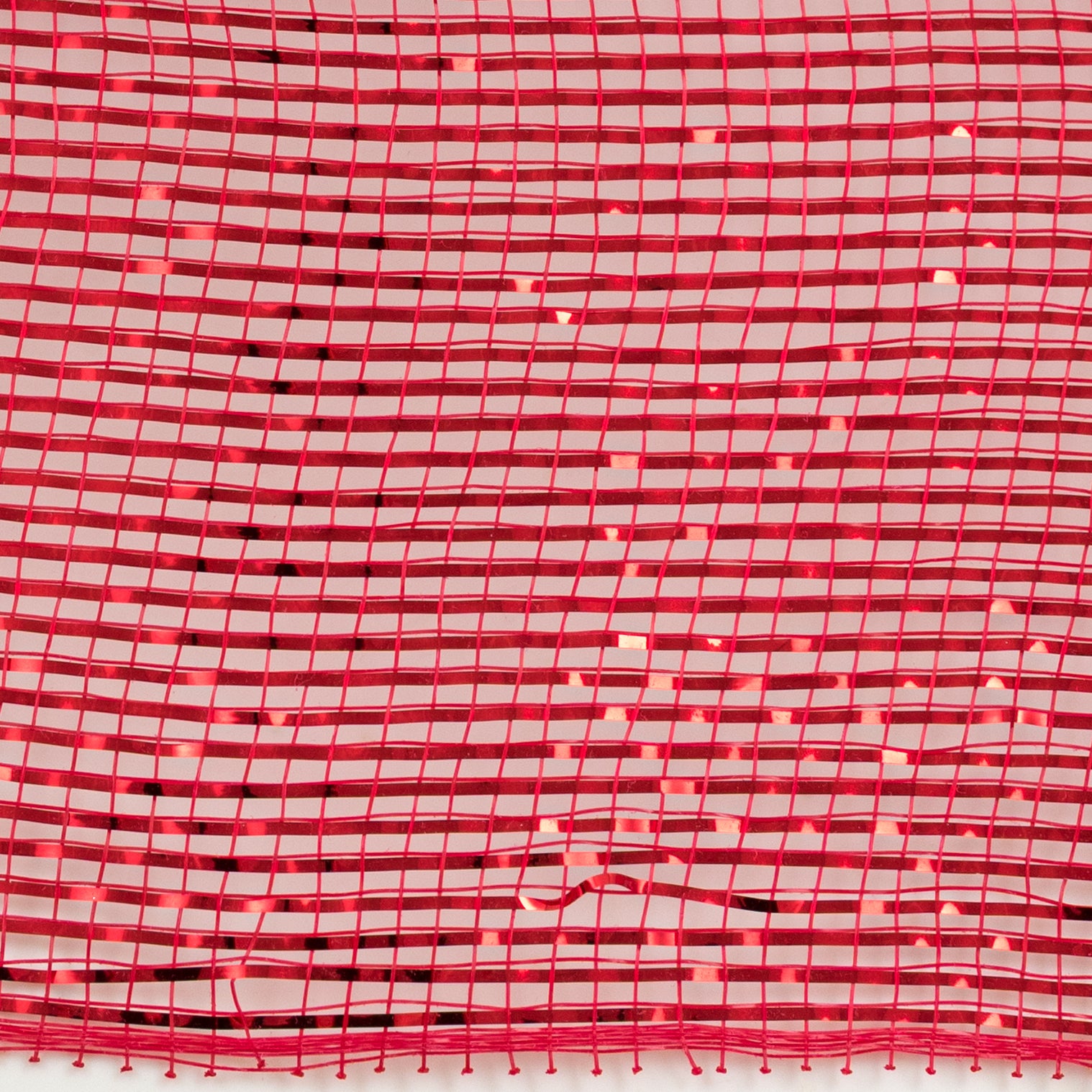 10" All Foil Metallic Mesh: Red