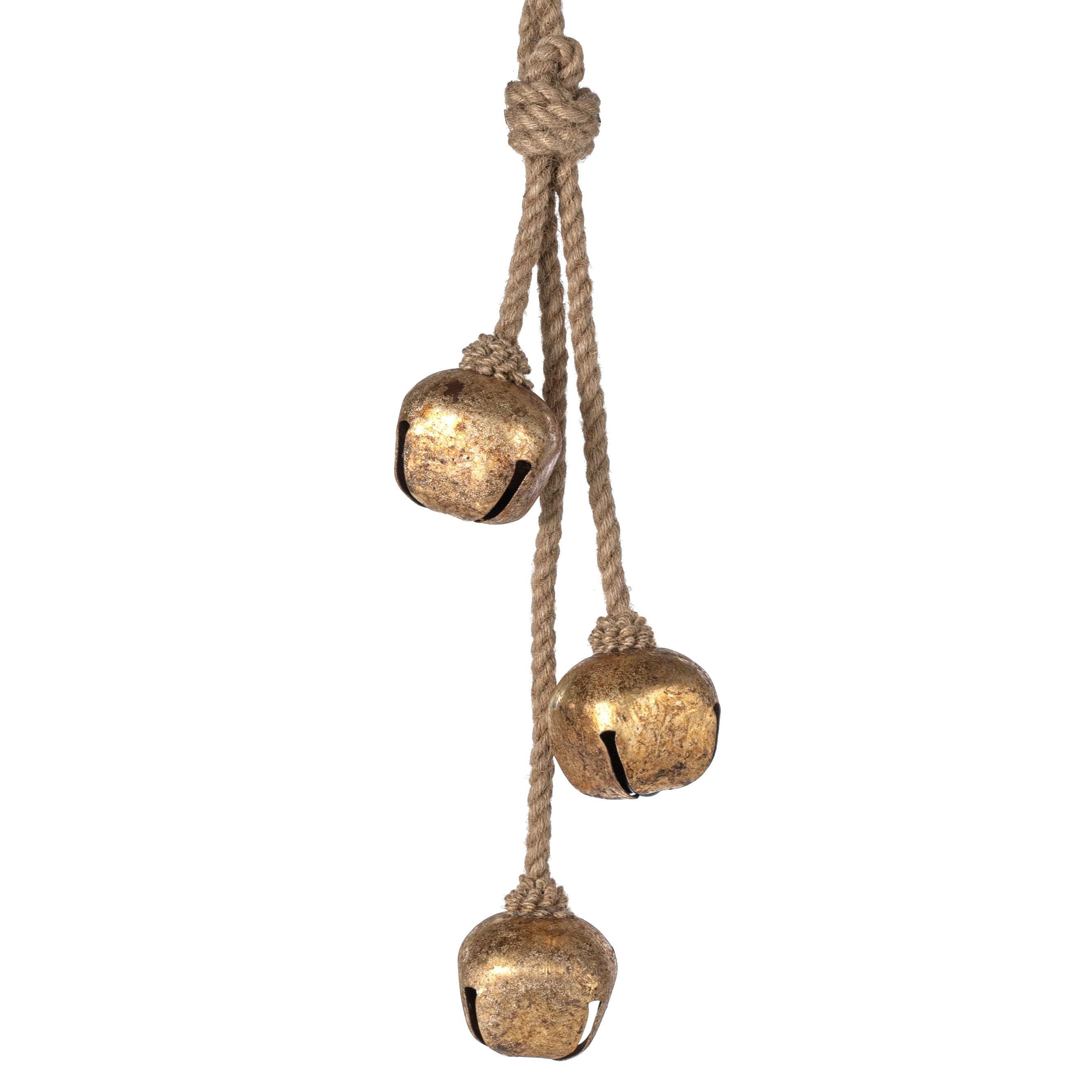 18" Jingle Bell Hanger Ornament: Antique Gold