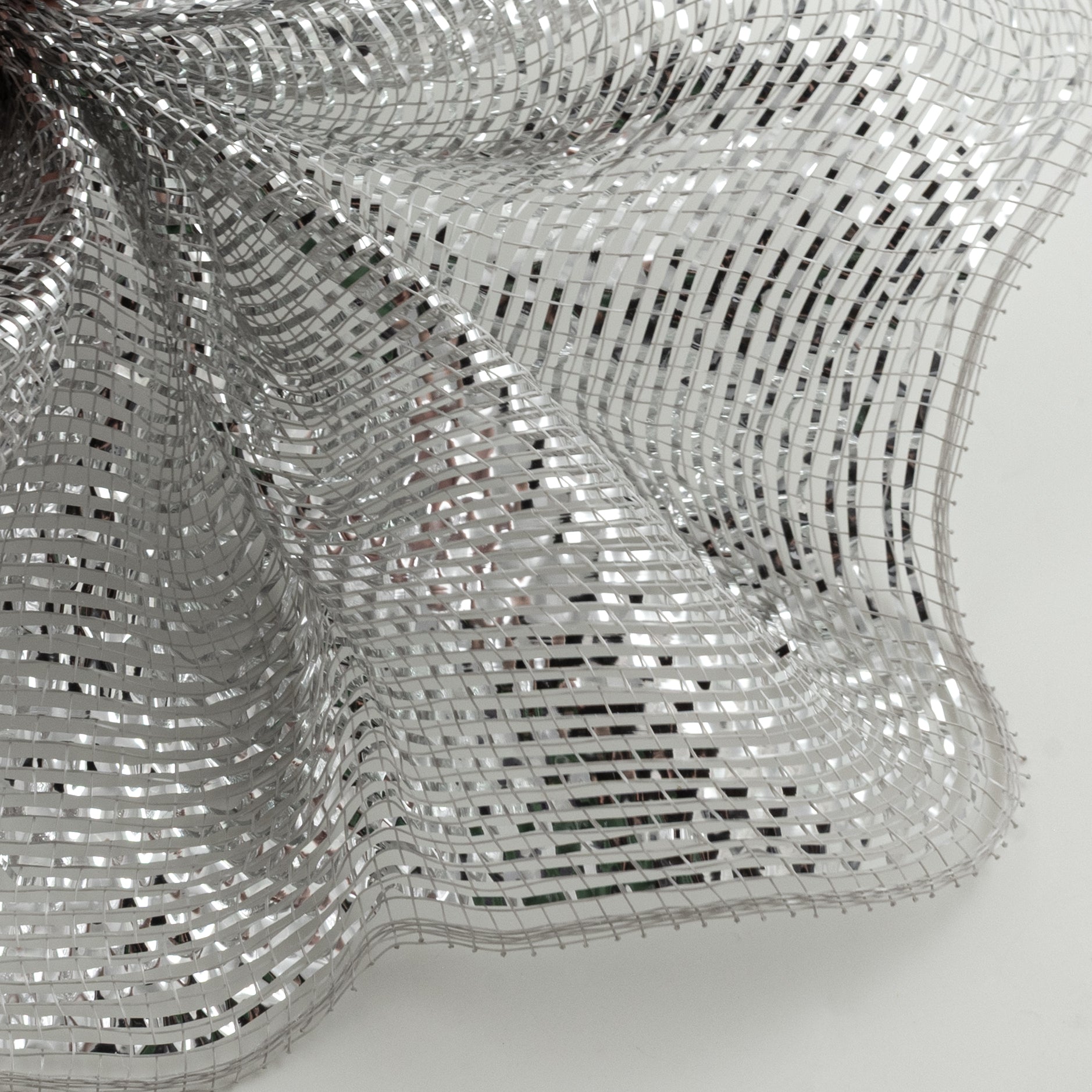 10" All Foil Metallic Mesh: Silver