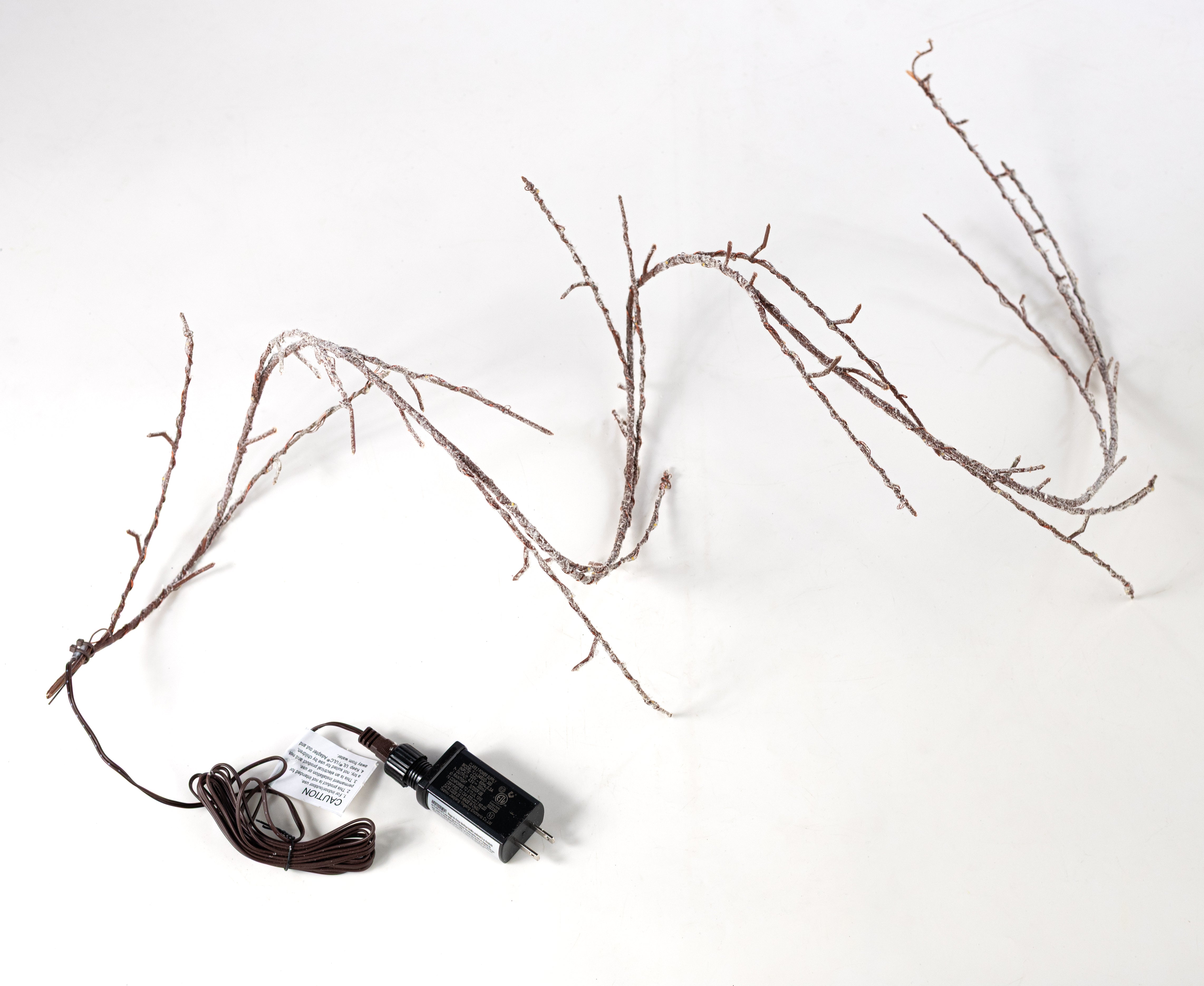 72" Warm White Lighted Snow Branch (80 Micro LEDs - AC Power)