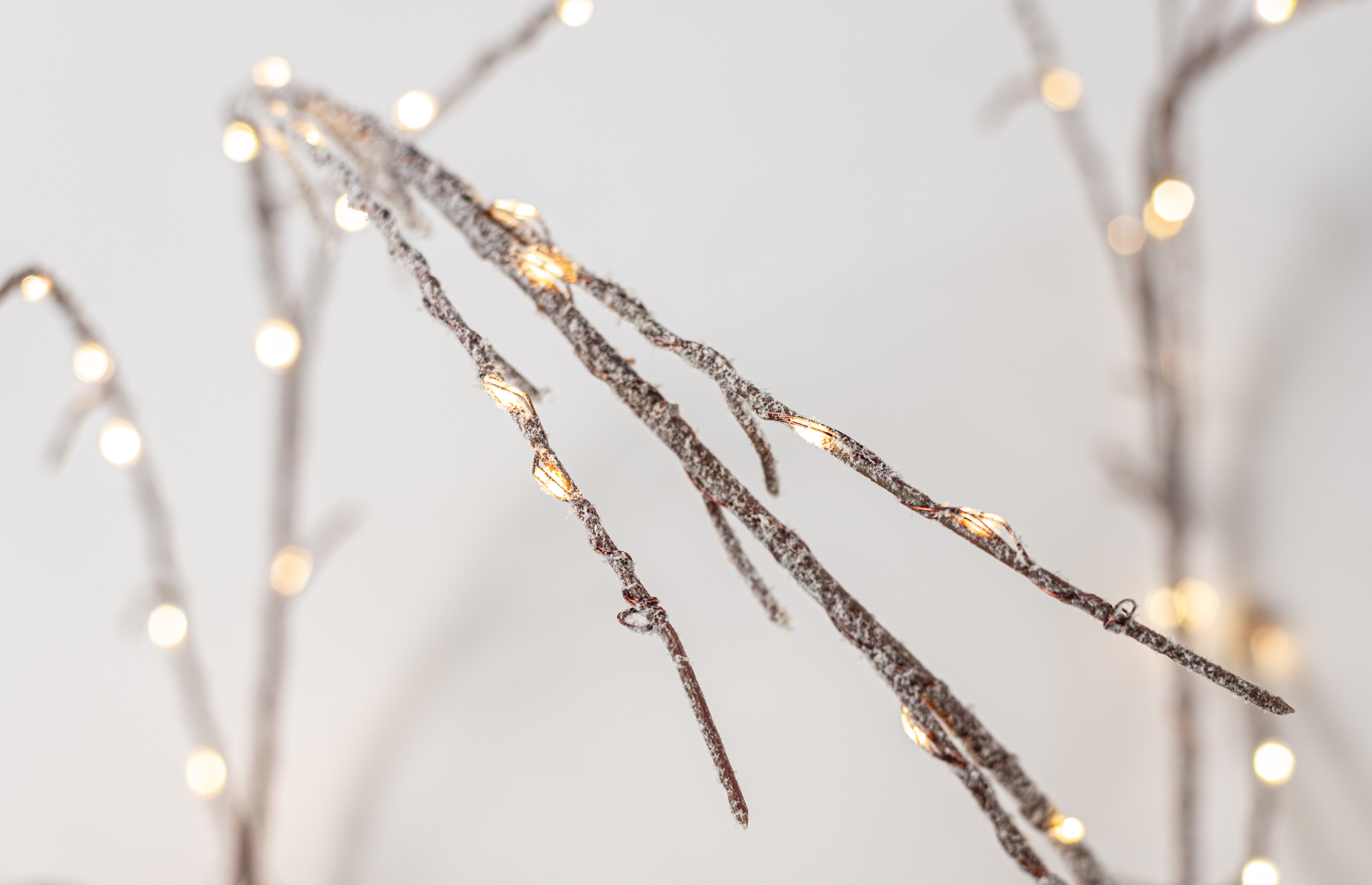 72" Warm White Lighted Snow Branch (80 Micro LEDs - AC Power)