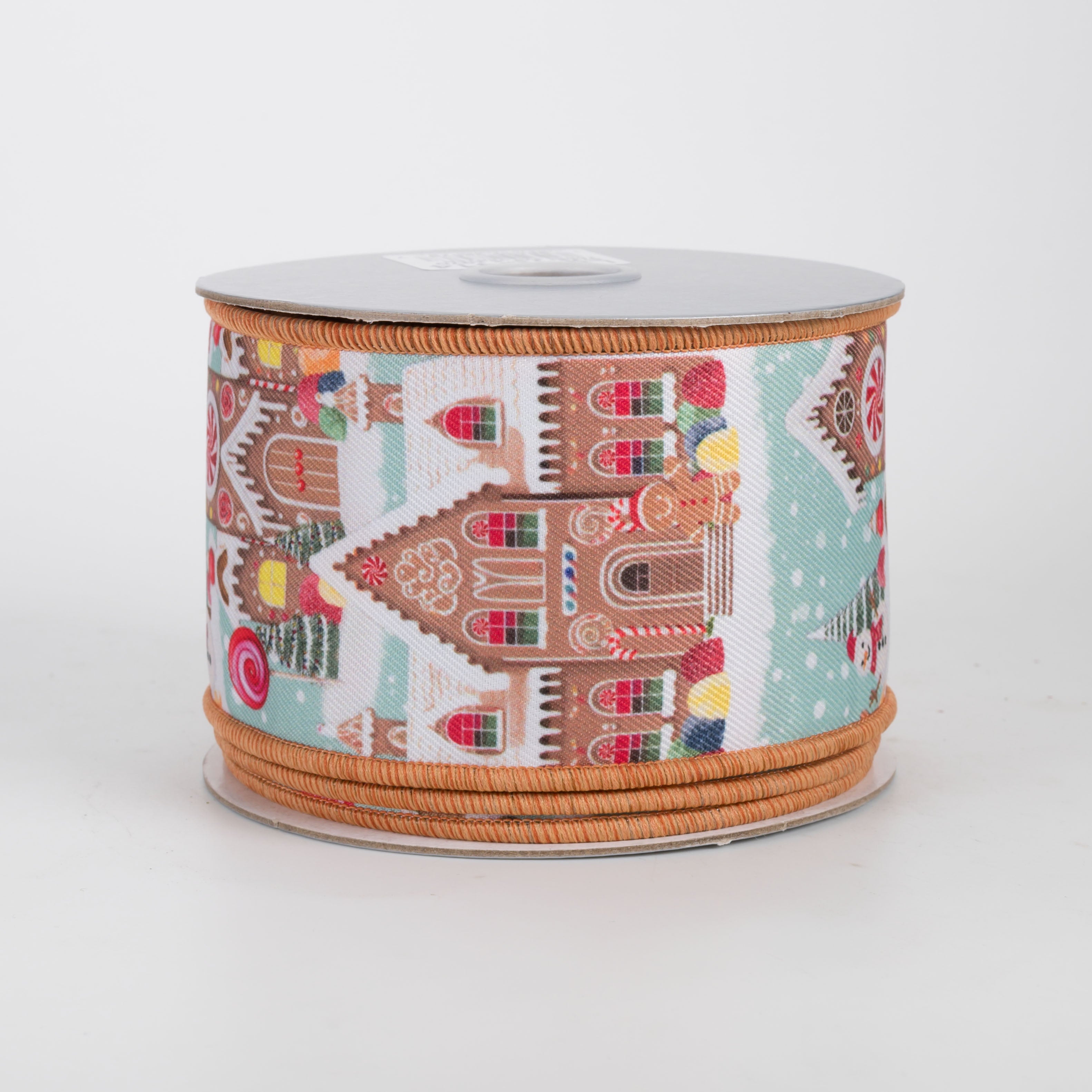 2.5" Brilliance Digital Print Gingerbread Village Ribbon (10 Yards)