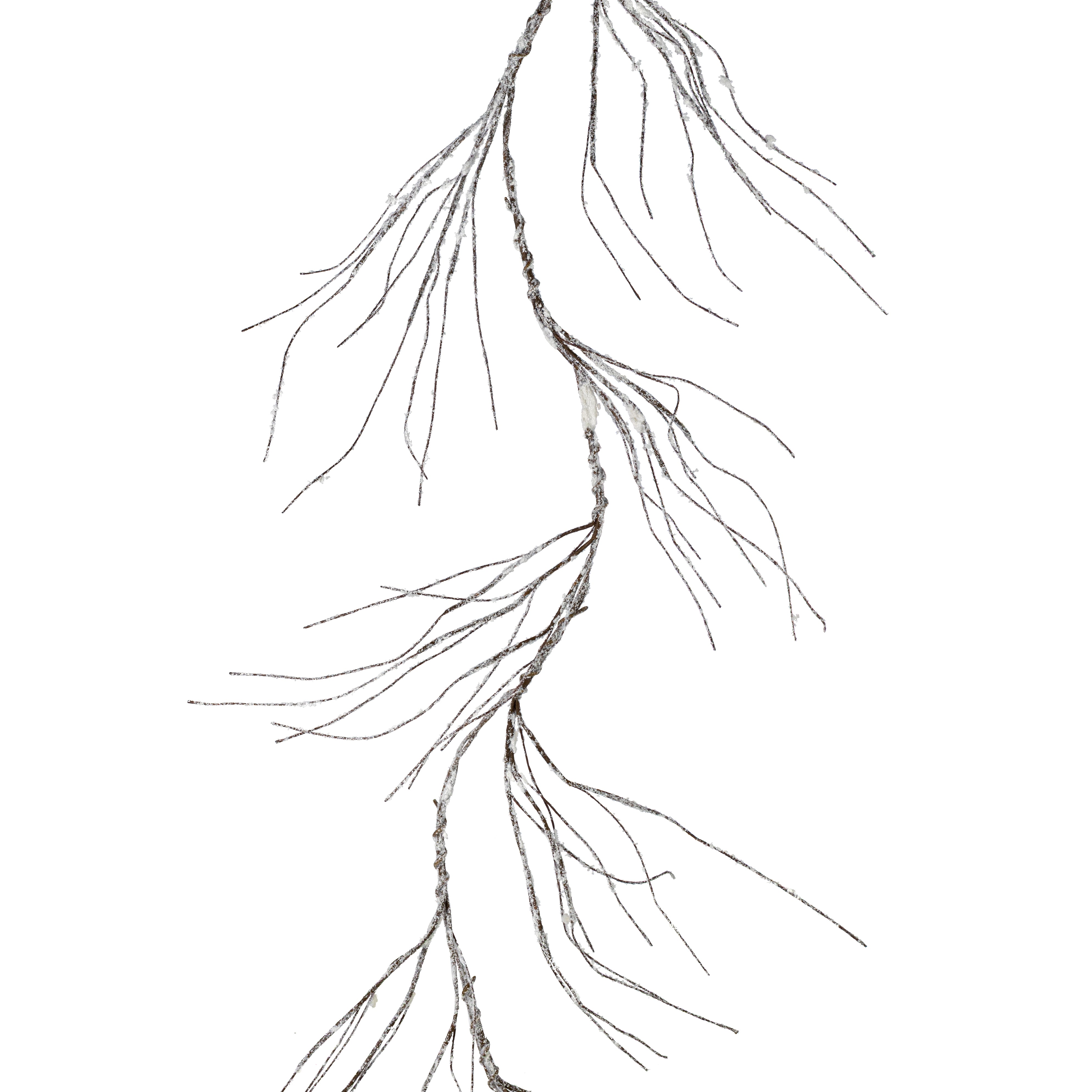6' Flocked Snow Wild Twig Garland