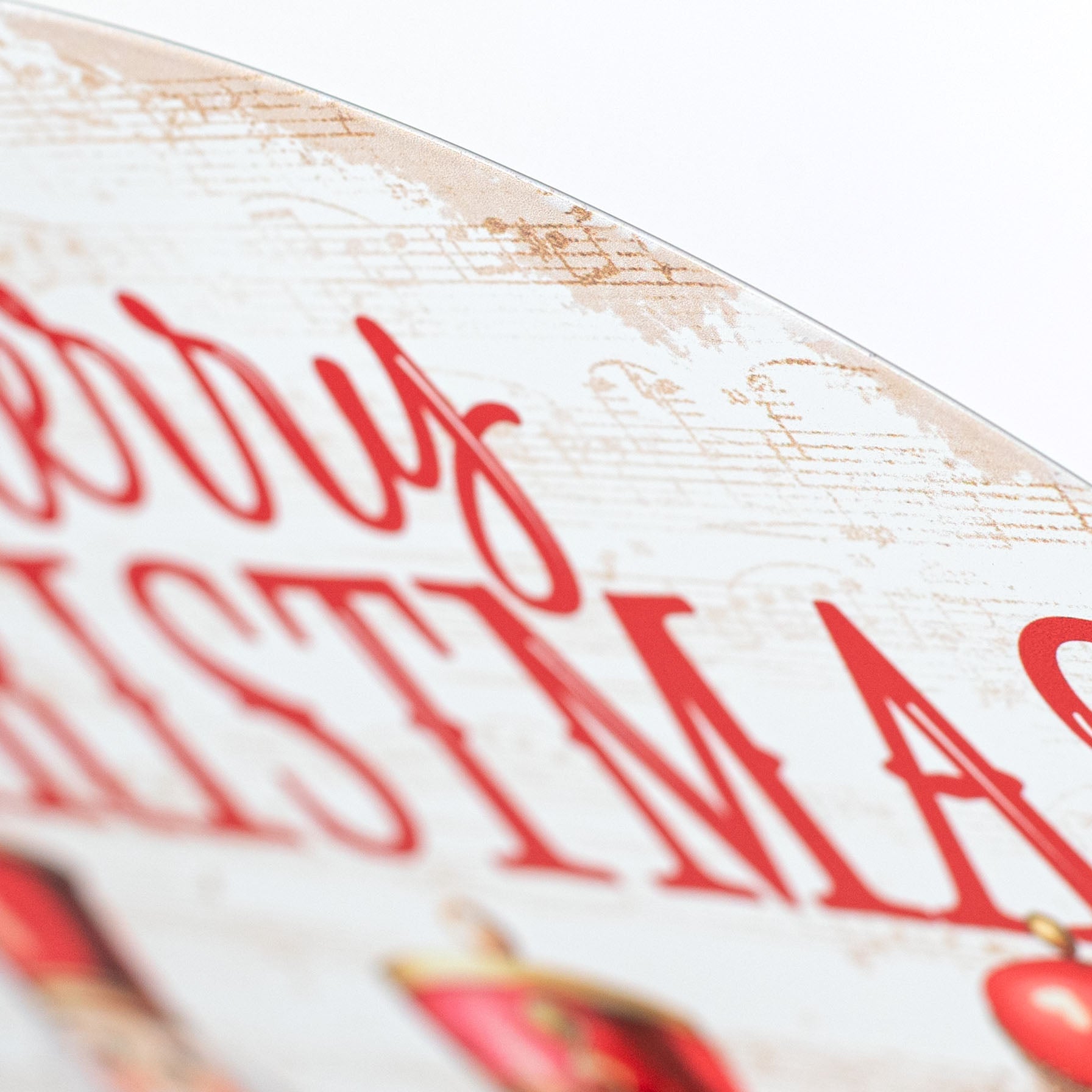 12" Round Metal Sign: Merry Christmas Nutcracker