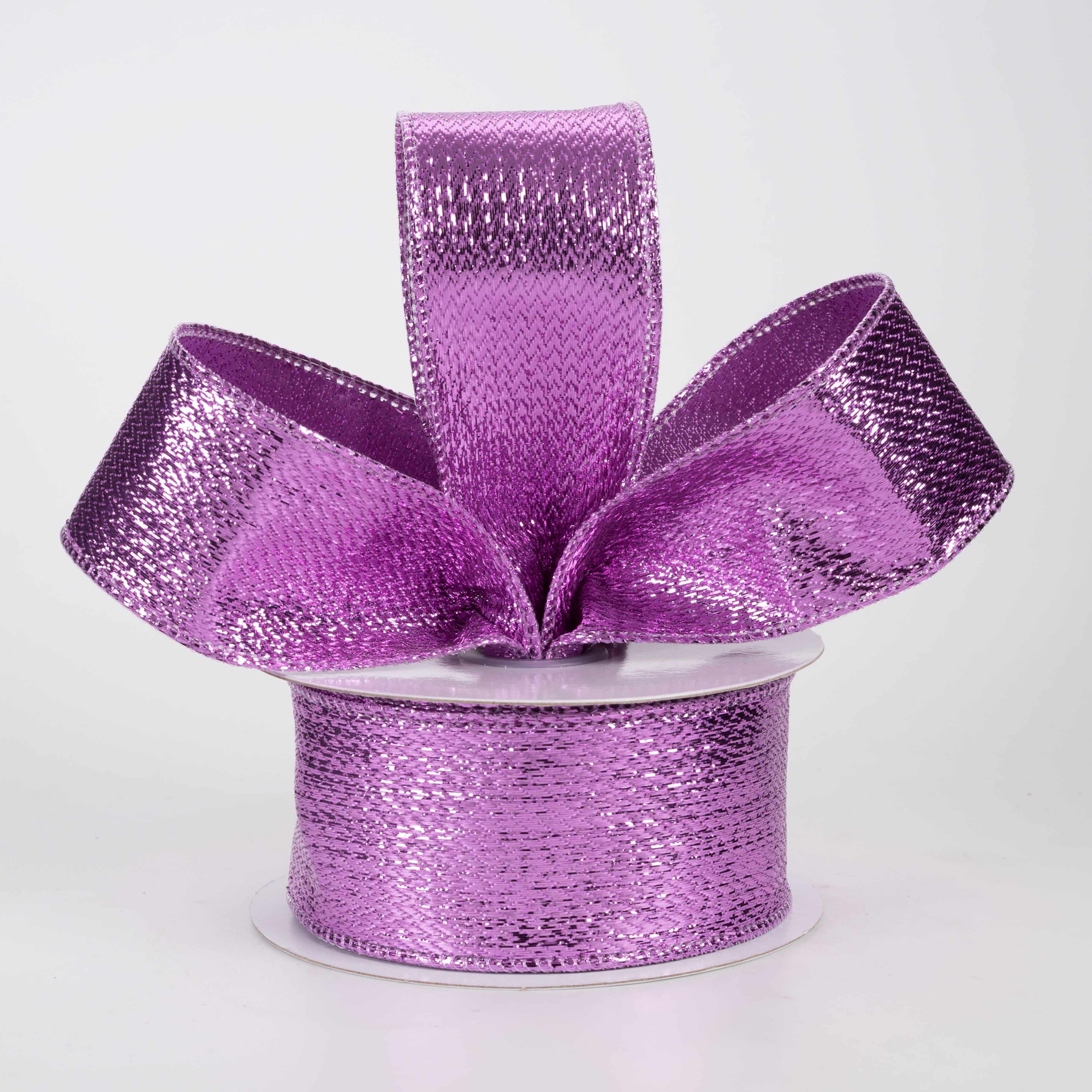 1.5" Metallic Lame Ribbon: Lavender Pink (10 Yards)