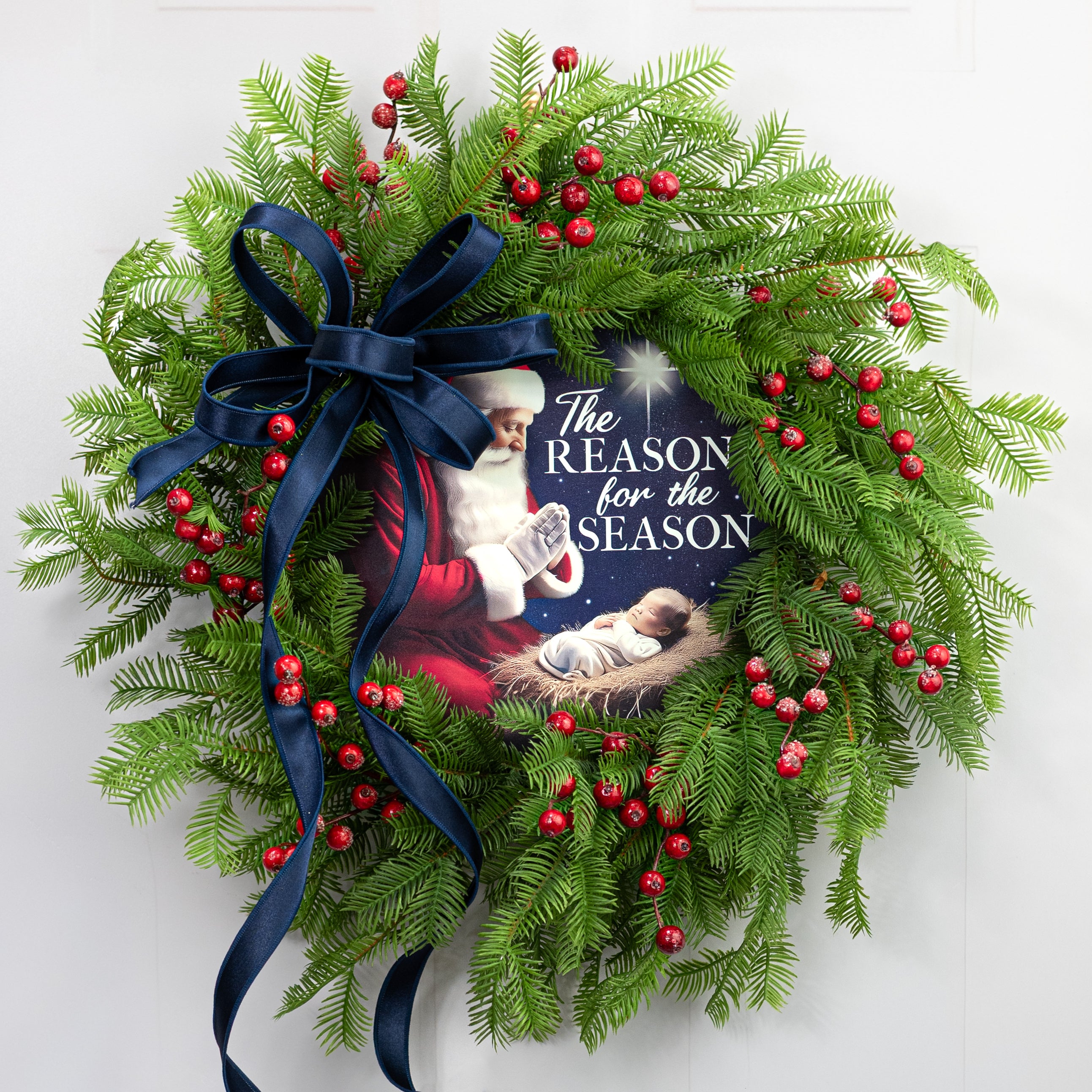12" Round Metal Sign: The Reason for the Christmas Season