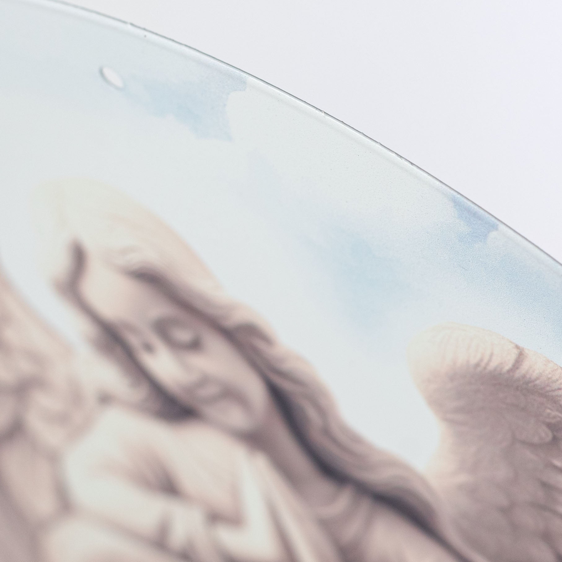 12" Round Metal Sign: Amazing Grace Angel