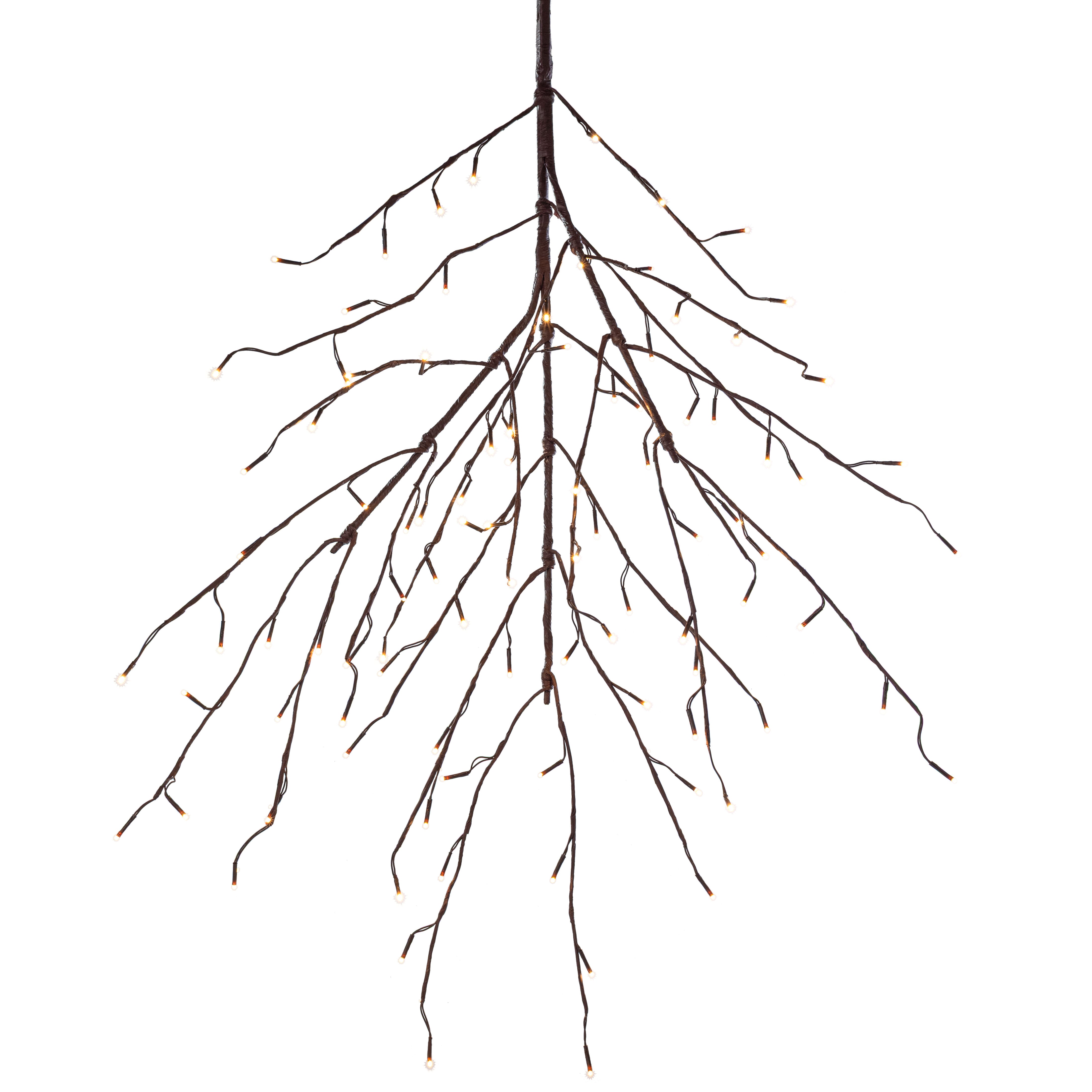 40" Warm White Lighted Hanging Twig Bush (96 LEDs - AC Power)