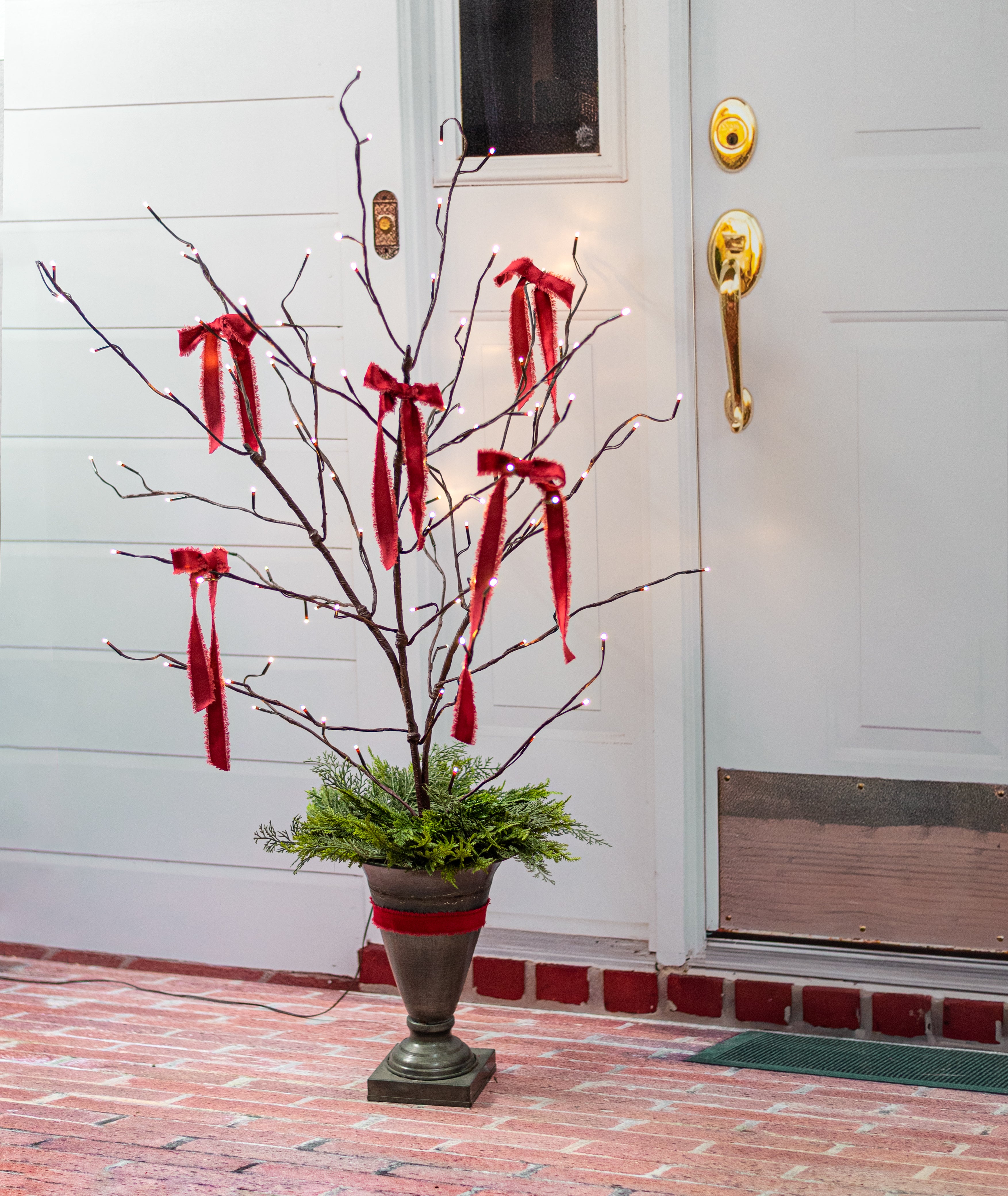 40" Warm White Lighted Hanging Twig Bush (96 LEDs - AC Power)