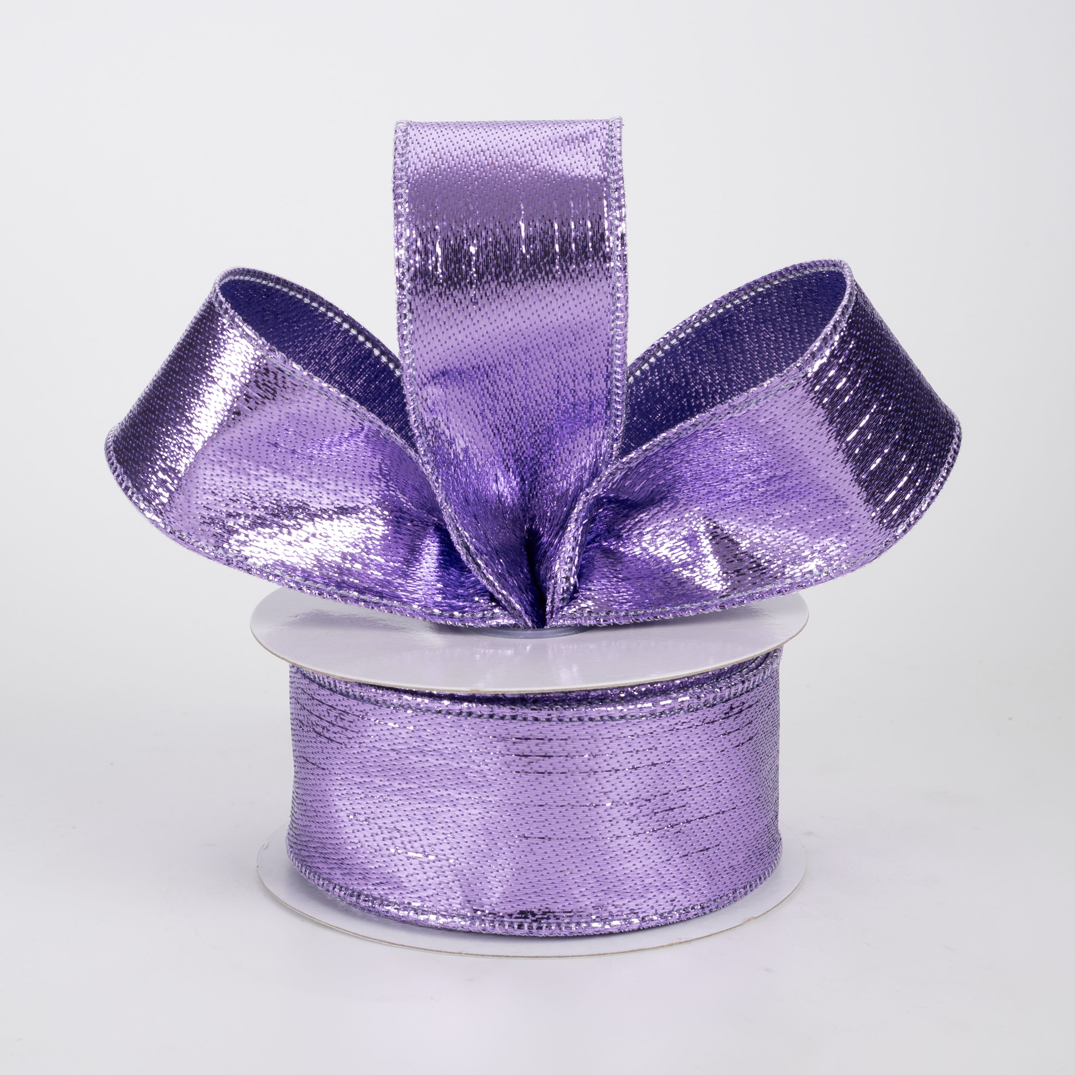 1.5" Metallic Lame Ribbon: Lavender (10 Yards)