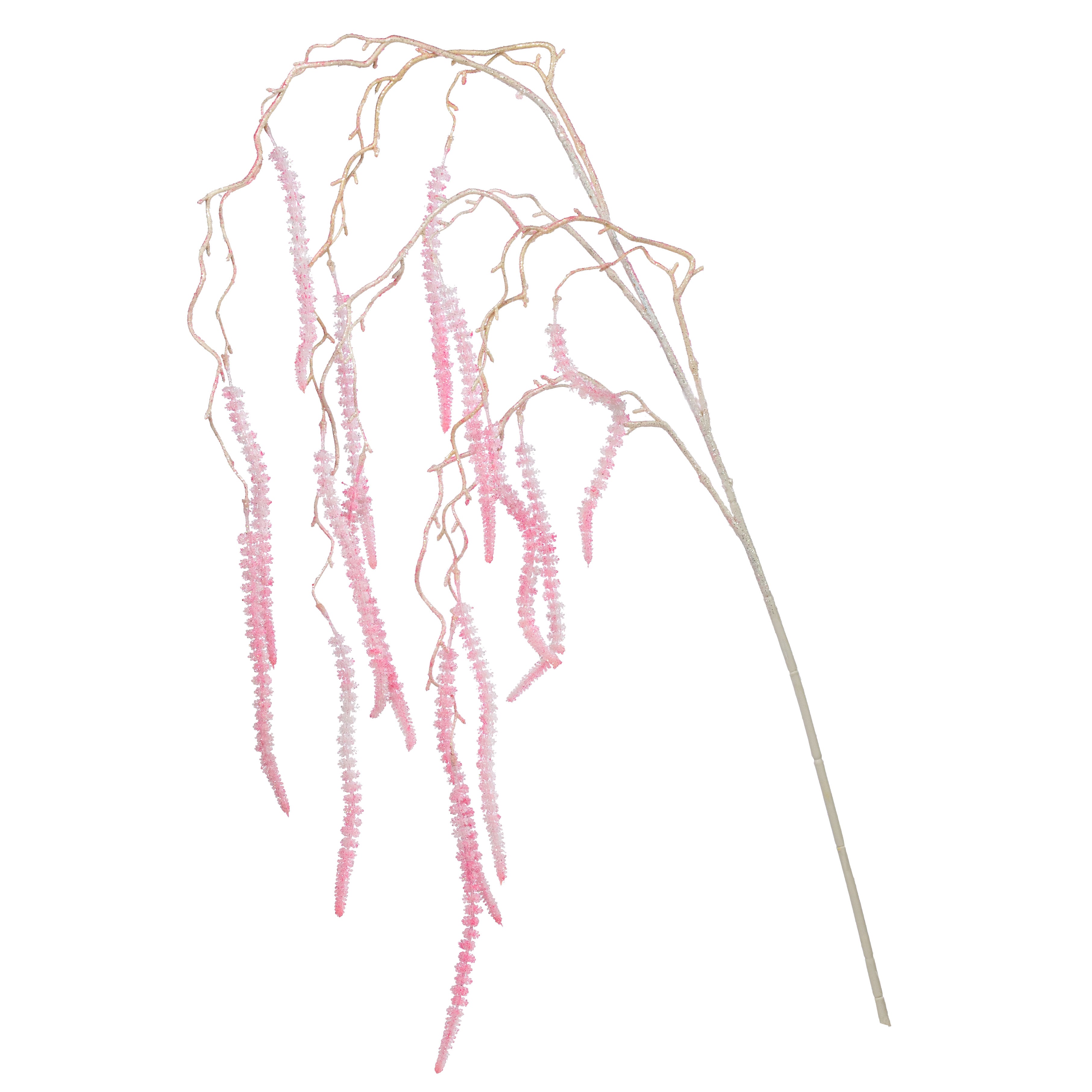 52" Hanging Foxtail Spray: Pink & White