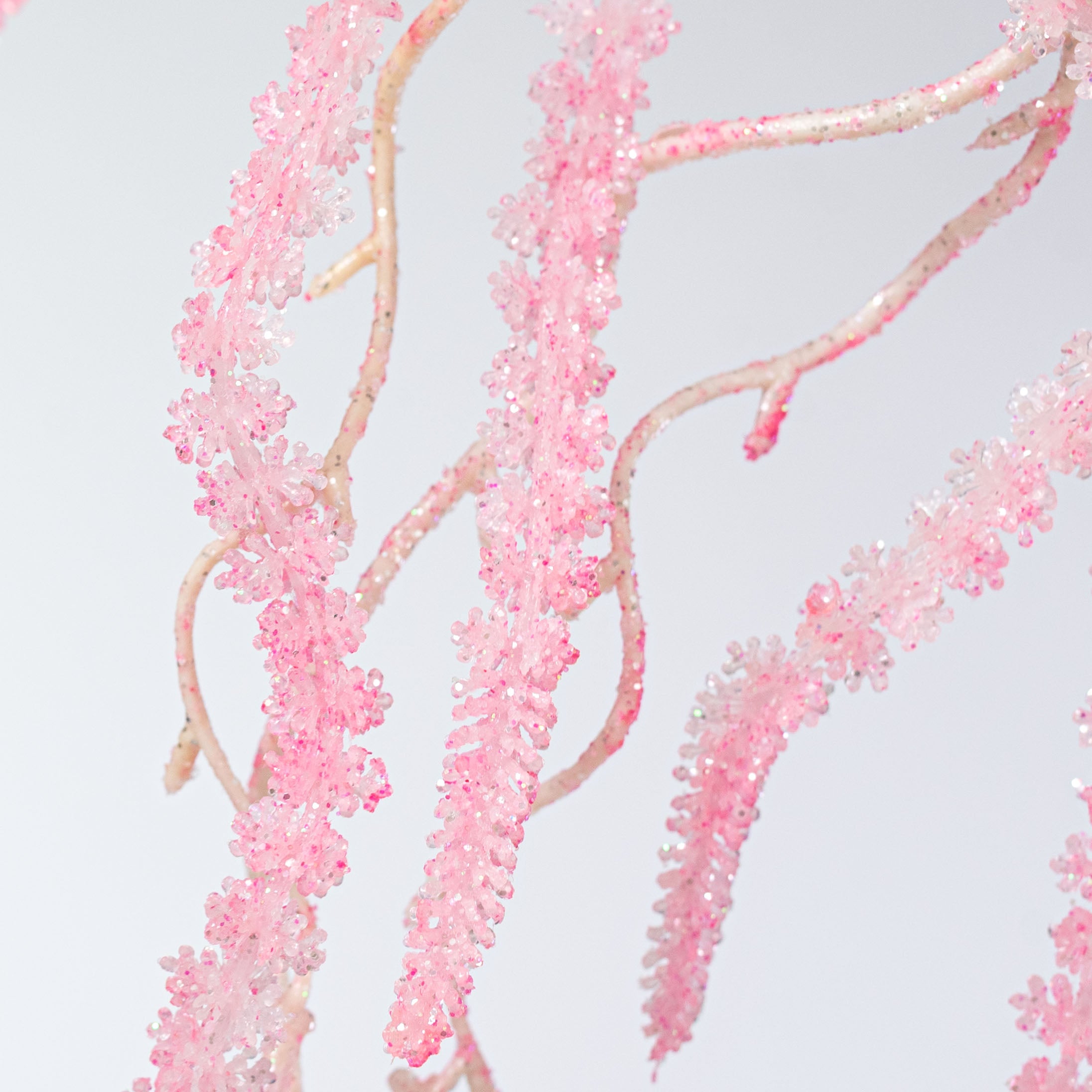 52" Hanging Foxtail Spray: Pink & White