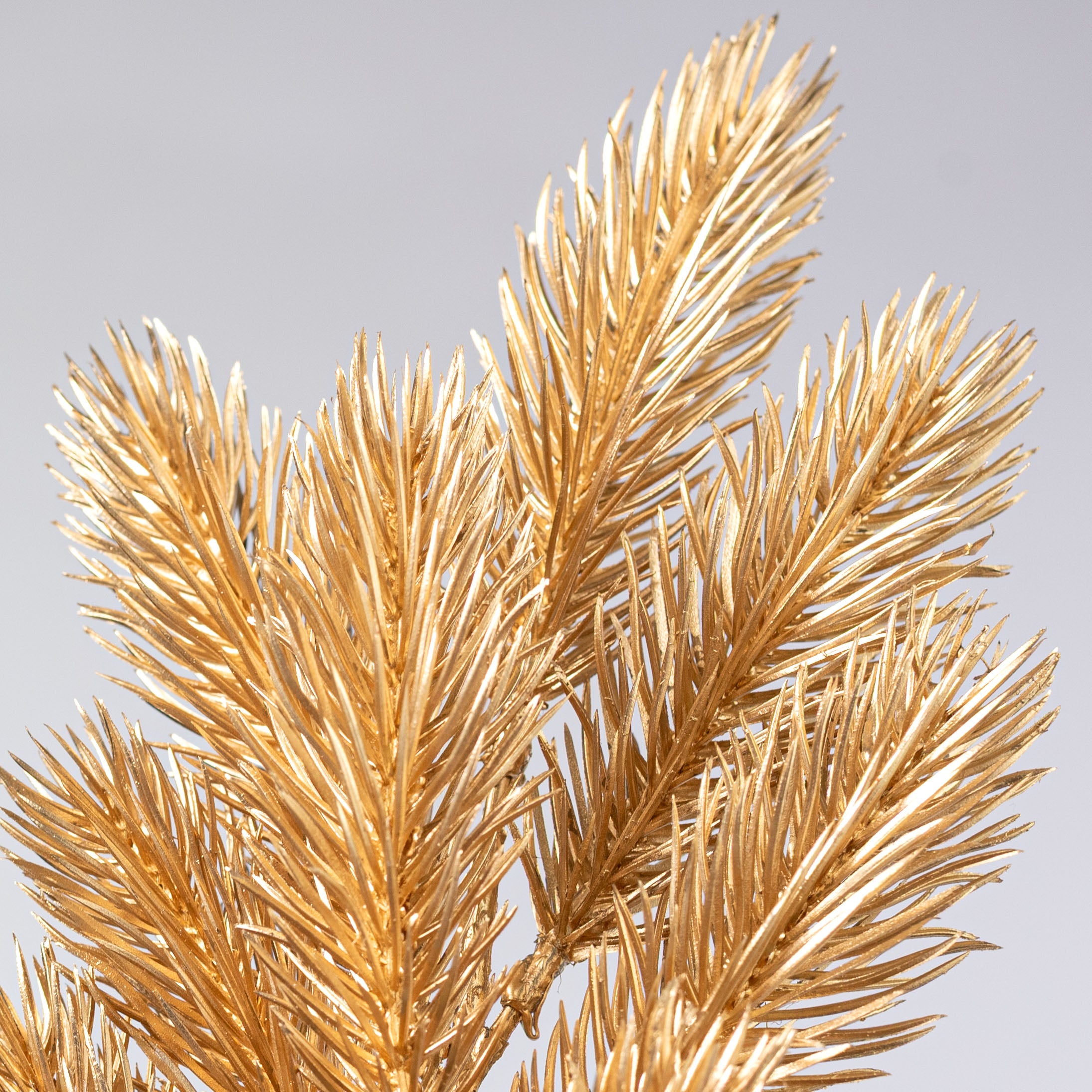 25" Plastic Pine Spray: Gold