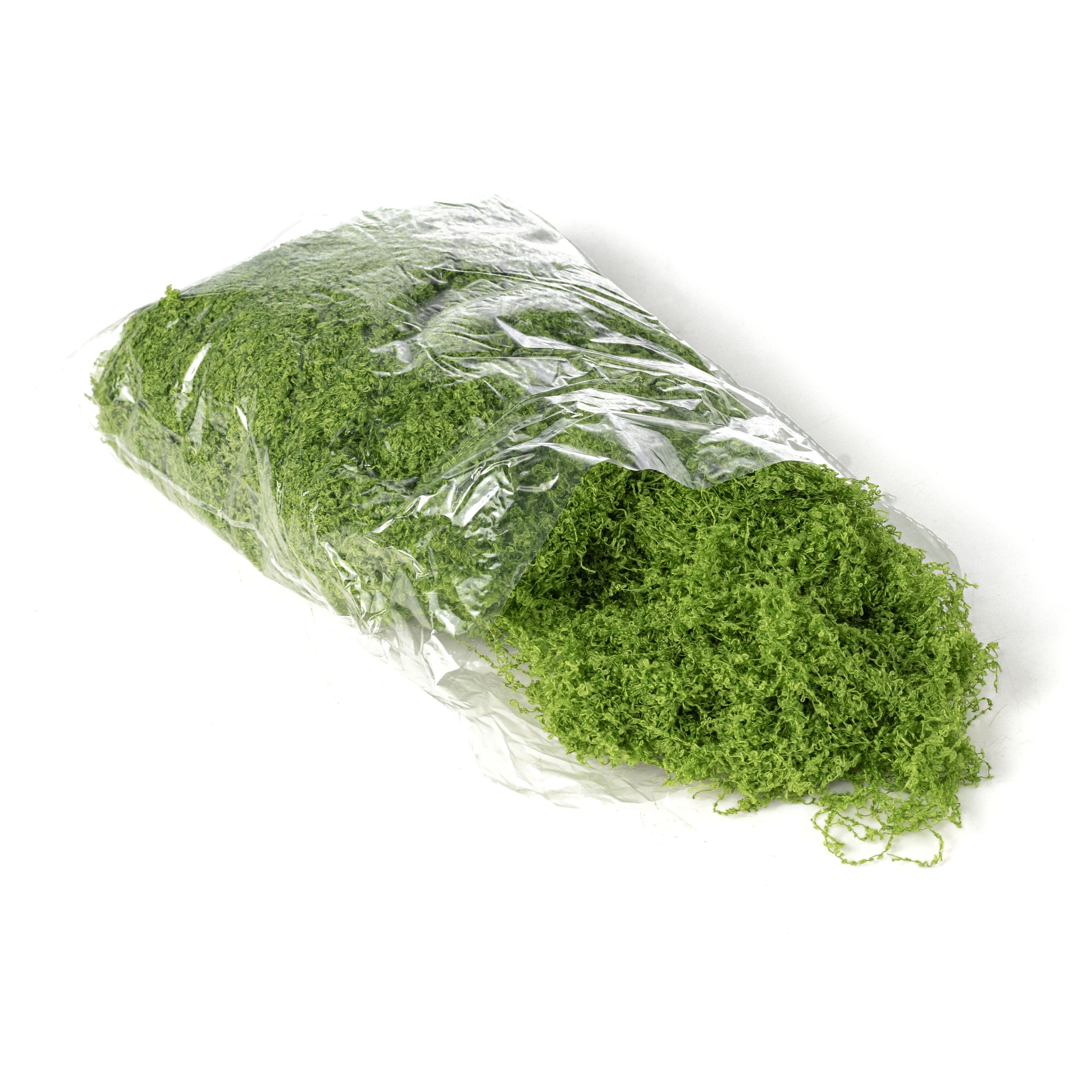Artificial Fabric Moss: Light Fresh Green (100 Gram Bag)