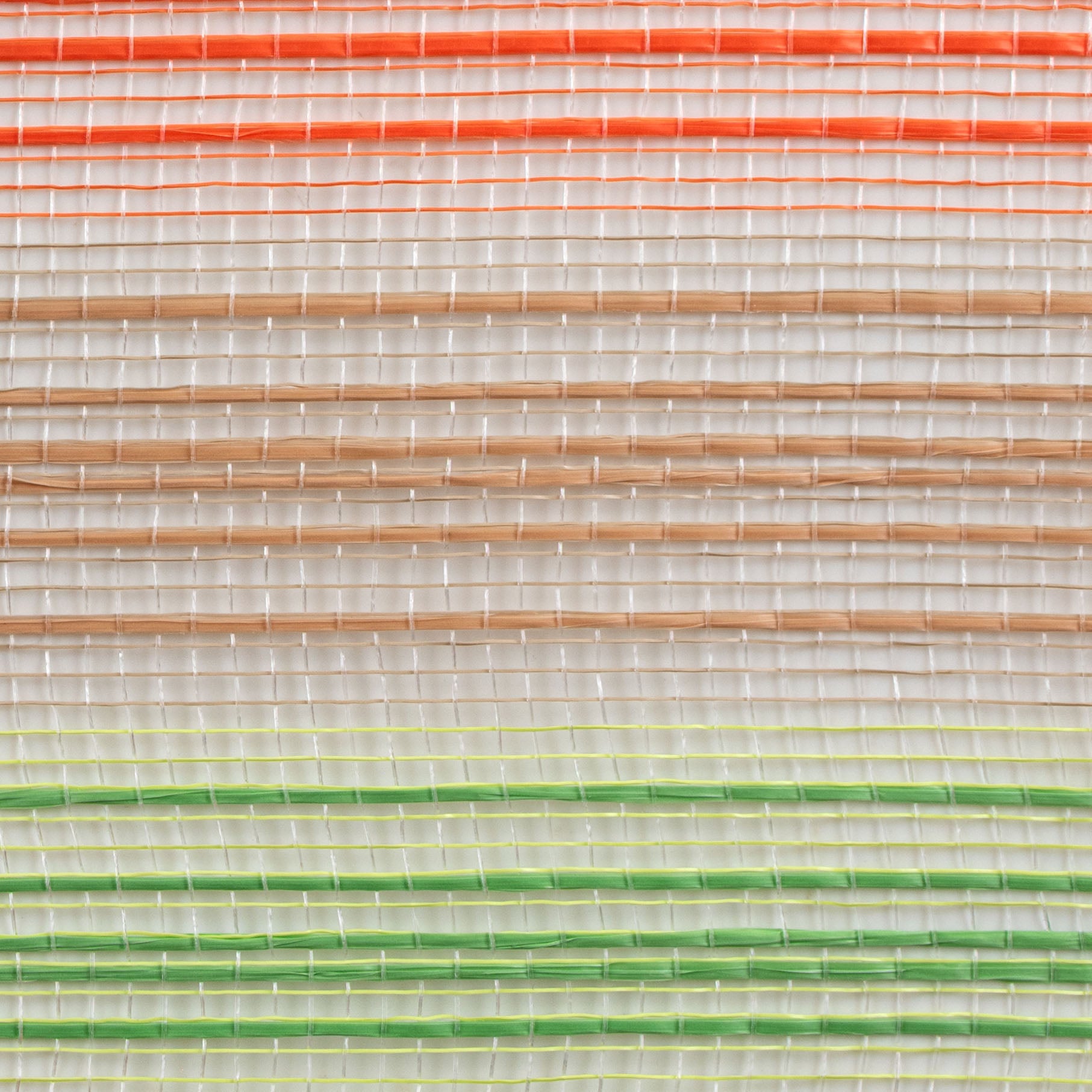 10" Vertical Wide Strip Mesh: Lime, Natural & Orange