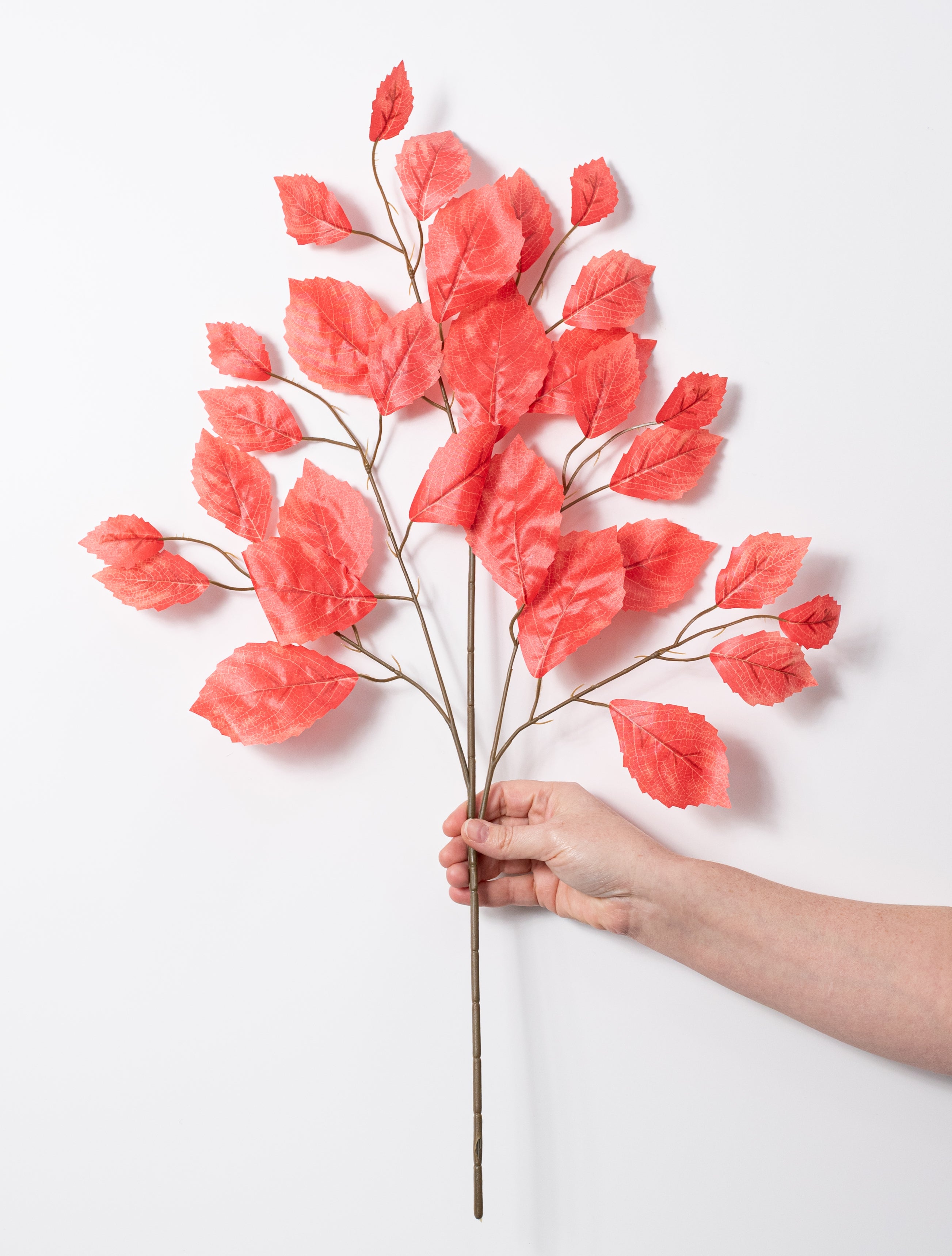 28" Rose Leaf Sprays: Red (12)