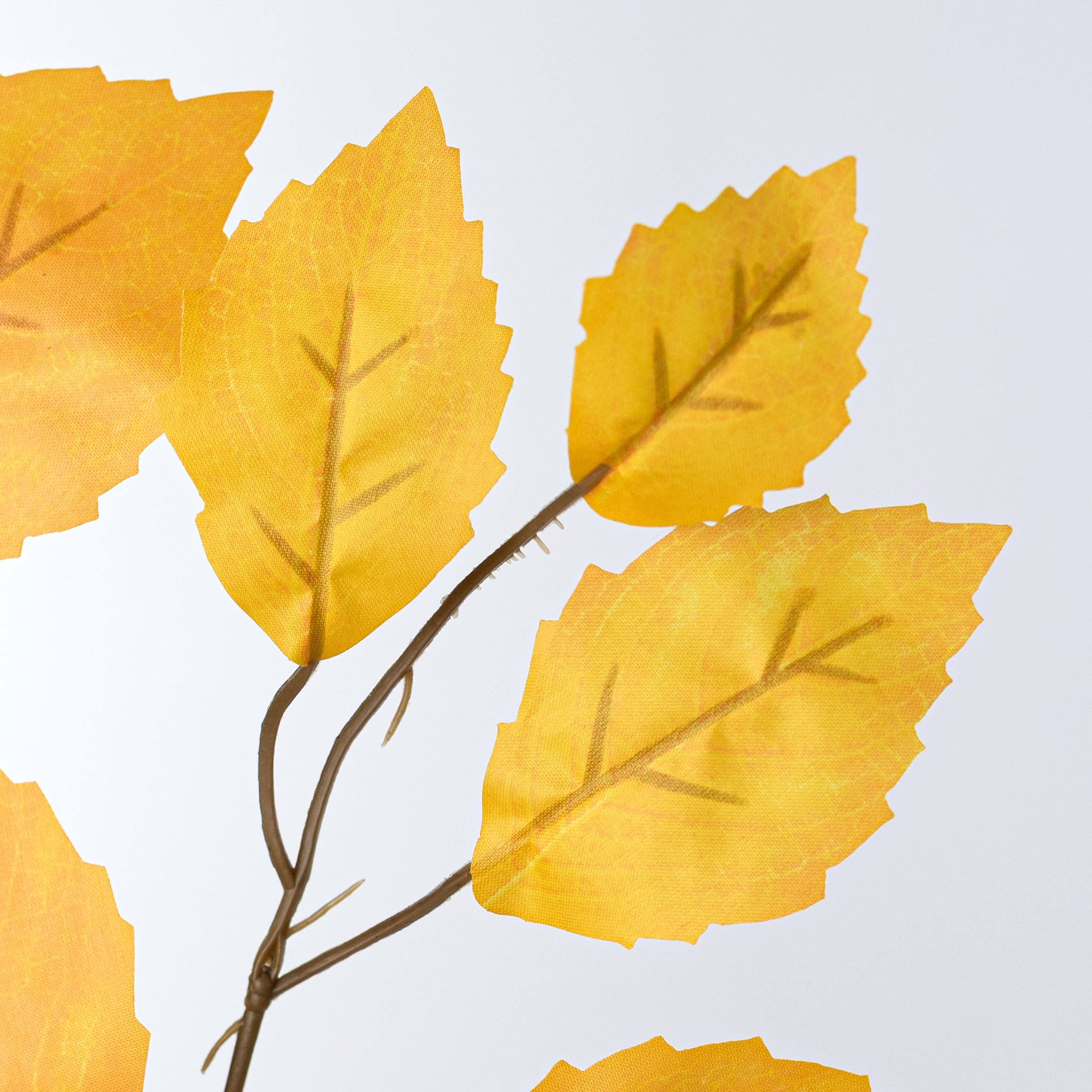 28" Rose Leaf Sprays: Golden Yellow (12)