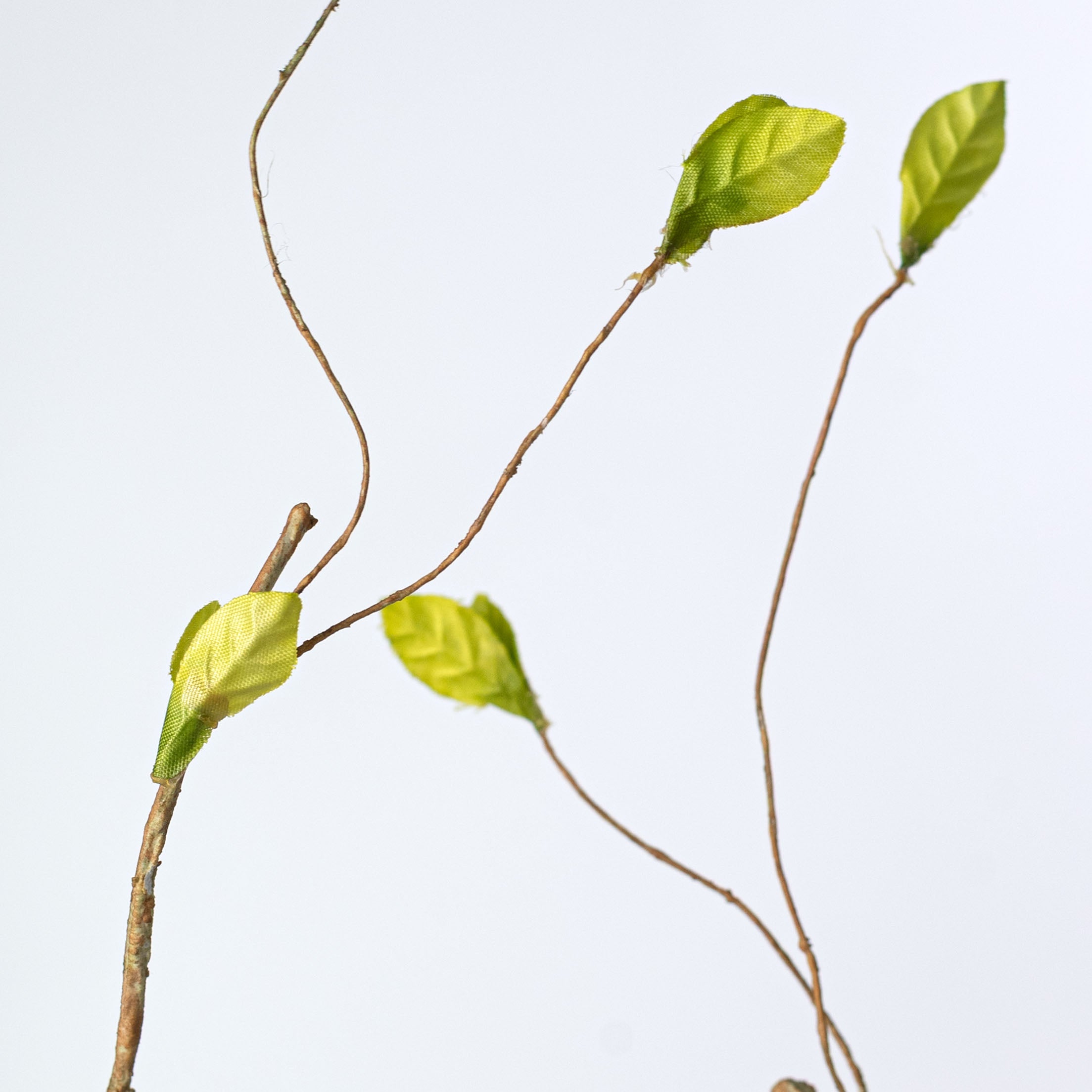 29" Weathered Spring Leaves Twig Branch: Fresh Green