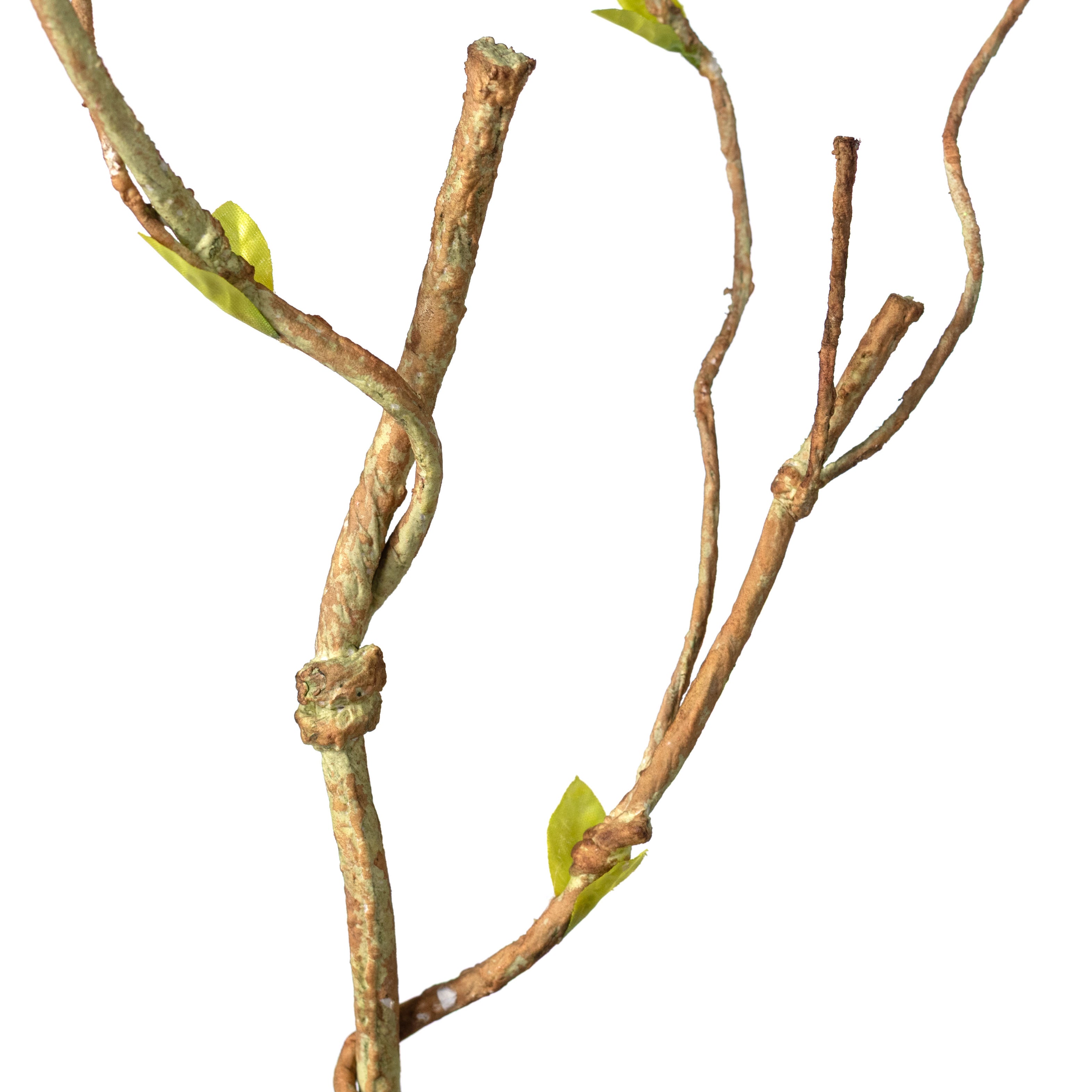 29" Weathered Spring Leaves Twig Branch: Fresh Green