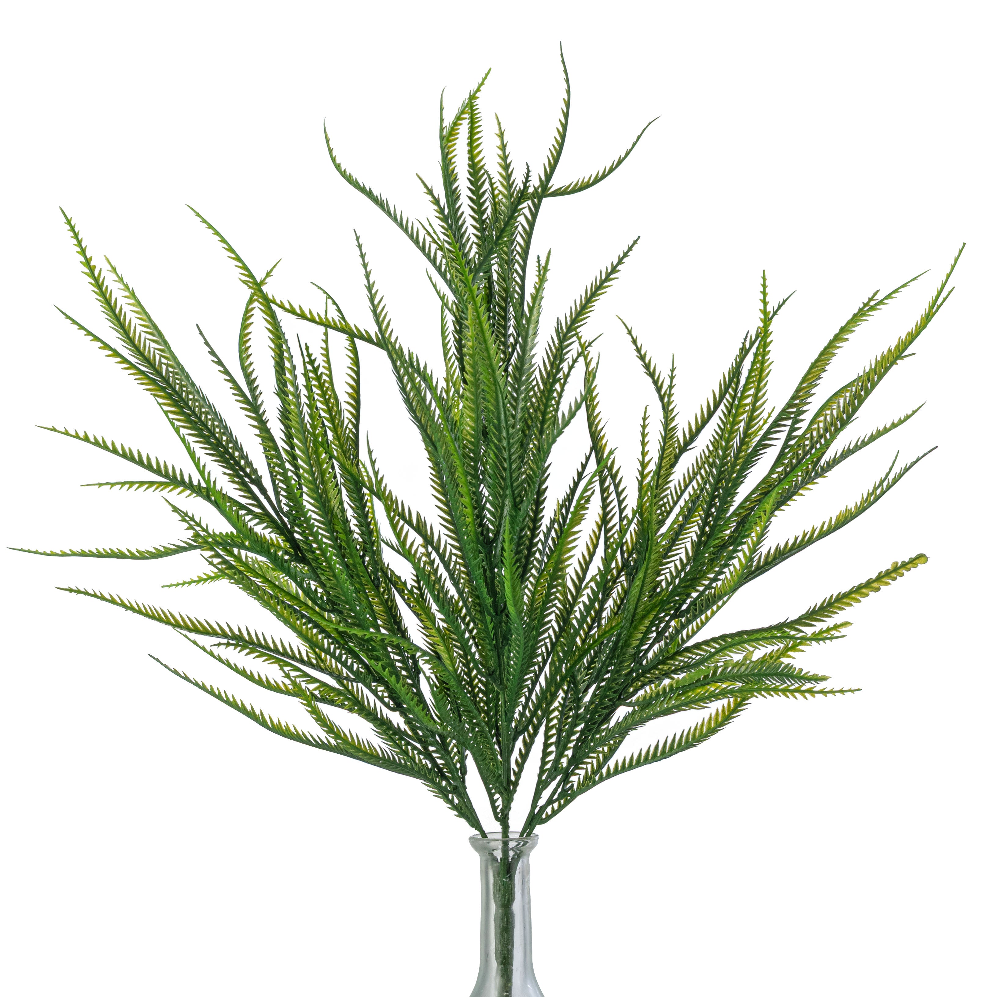 22" Soft Touch Serrated Grass Leaves Bush (7 Stem)
