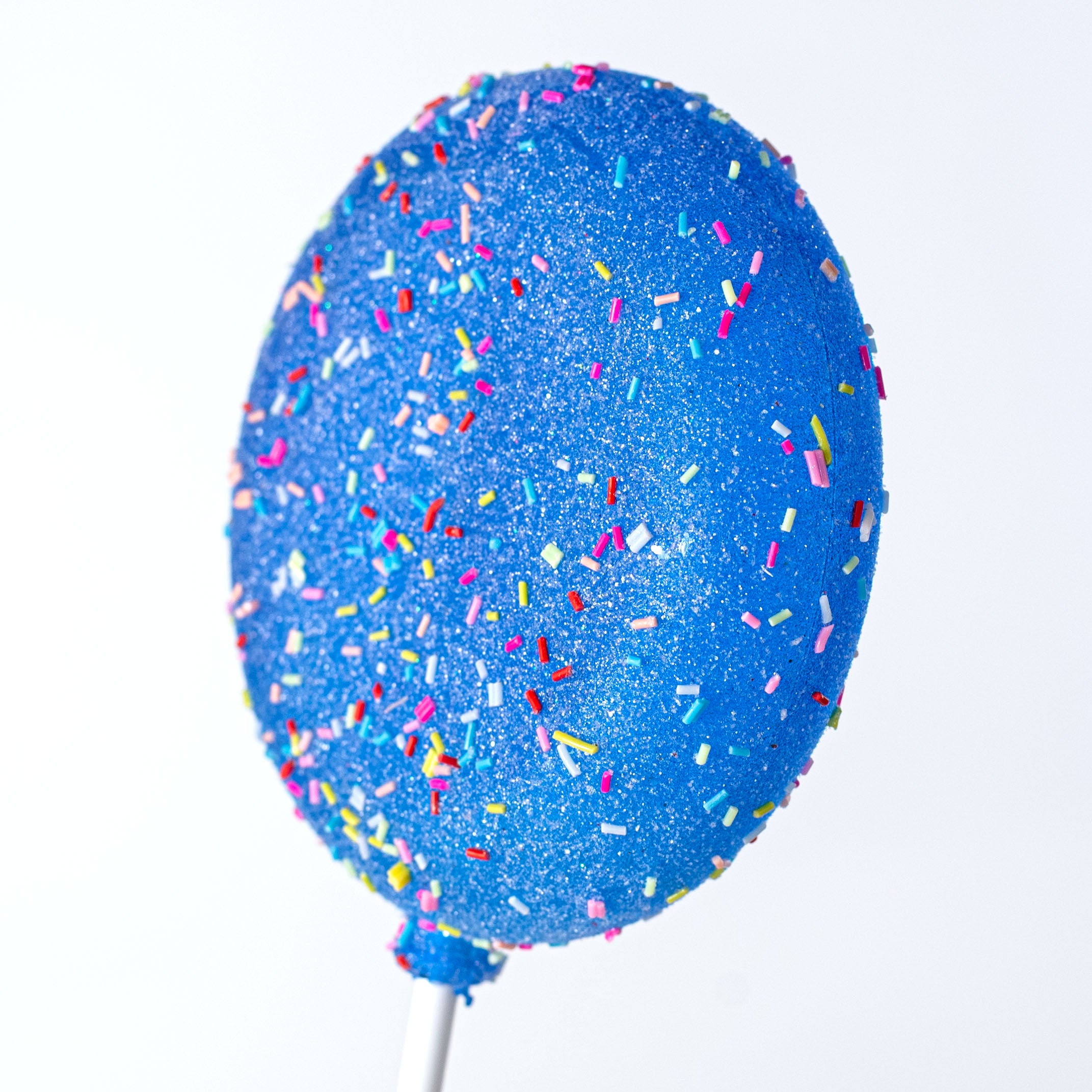 4" x 10" Candy Sprinkle Lollipop Stick: Blue