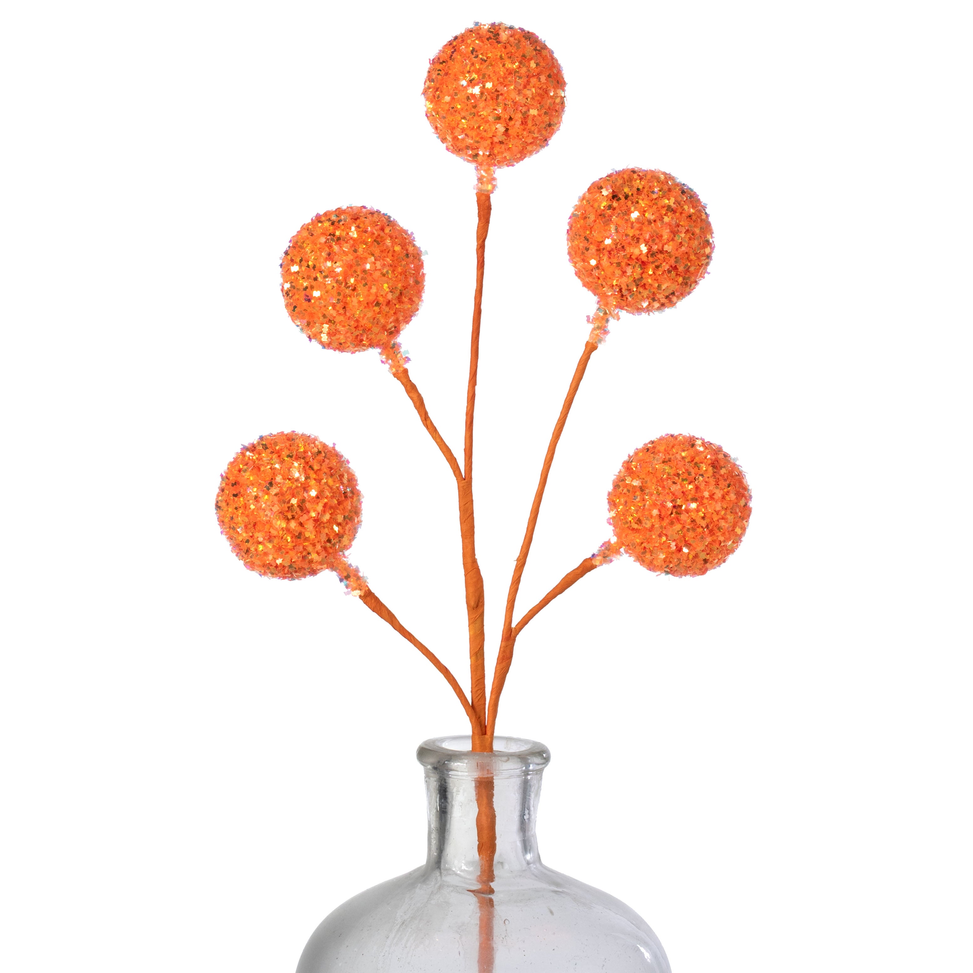 18" Frizzy Ball Pick x5: Iridescent Orange