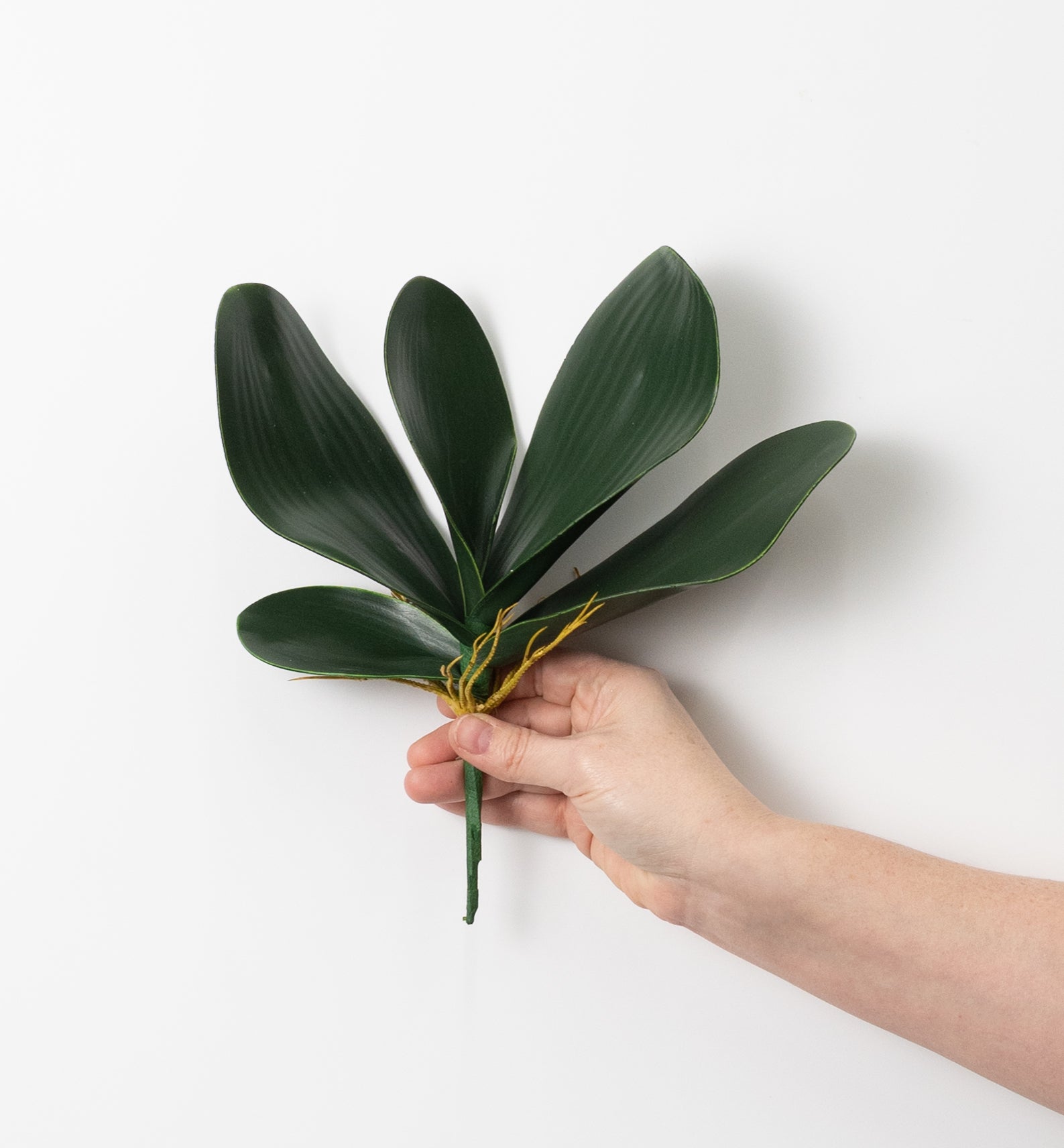 12" Plastic Orchid Leaves Bush