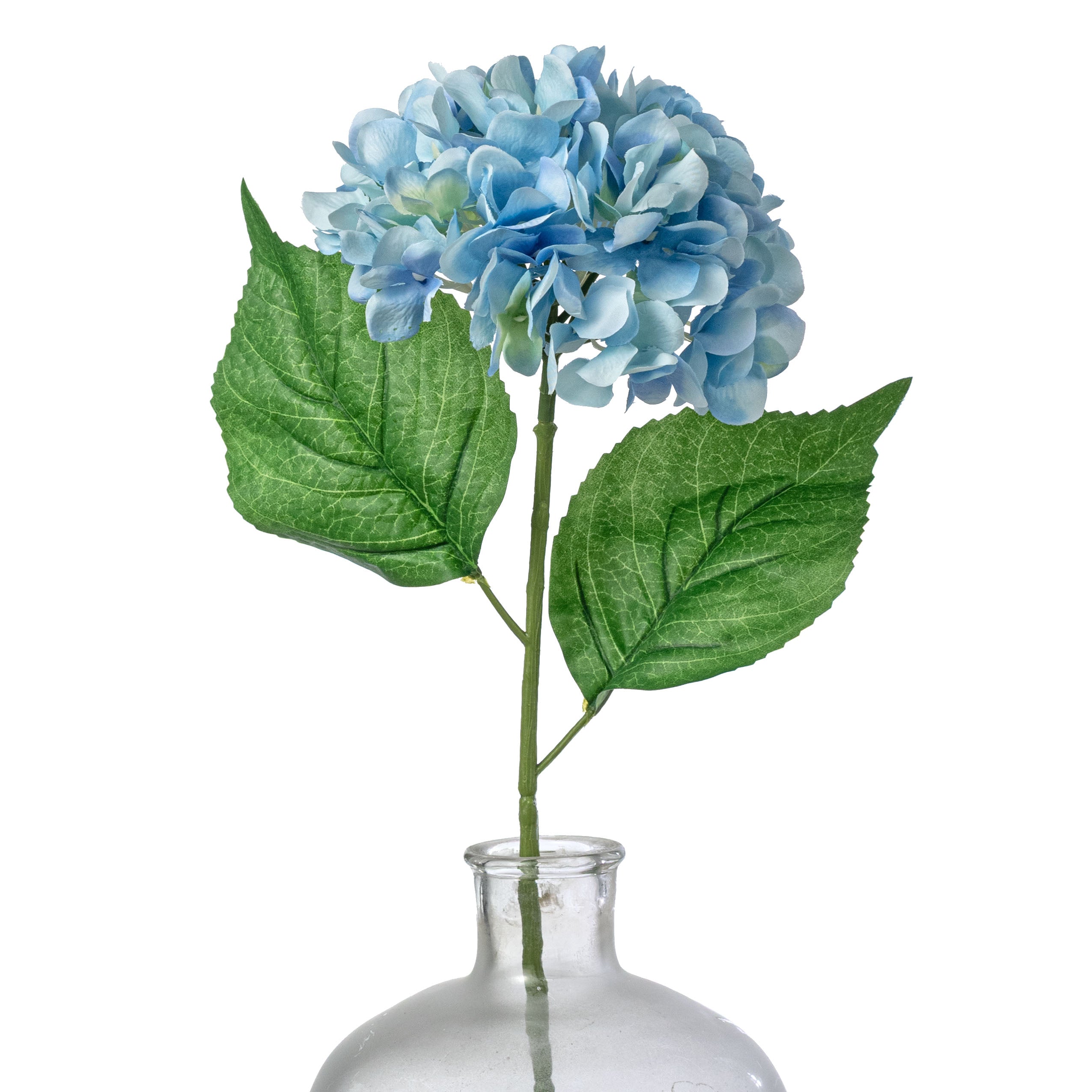 26" Single Hydrangea Stem Spray: Blue